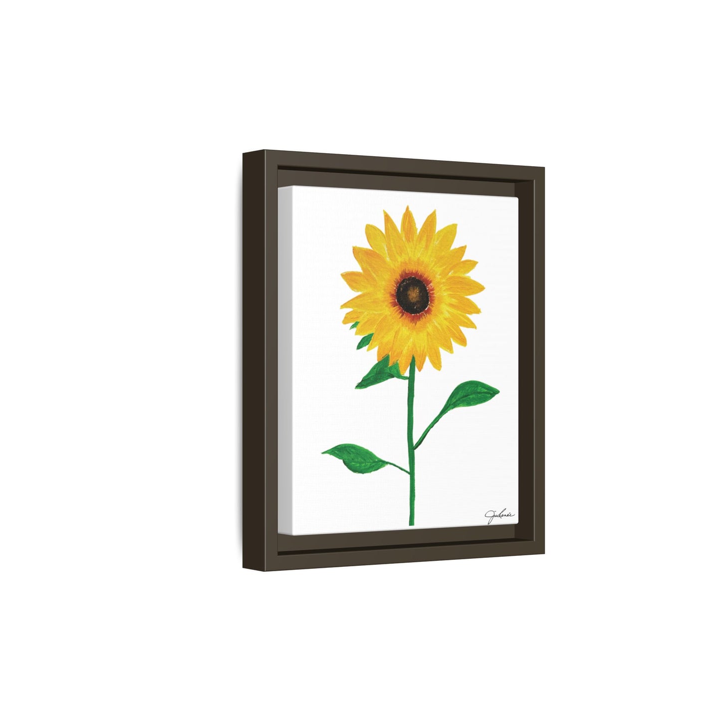 Framed Canvas Print , Sunflower! - Wall Art, Home Decor, Matte Canvas, Framed, Multi-color