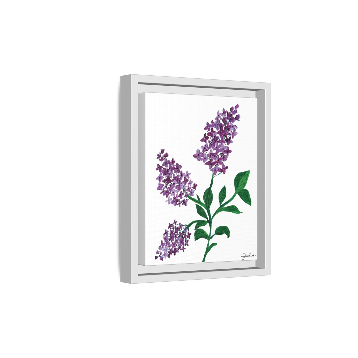Framed Canvas Print , Lilacs! - Wall Art, Home Decor, Matte Canvas, Framed, Multi-color