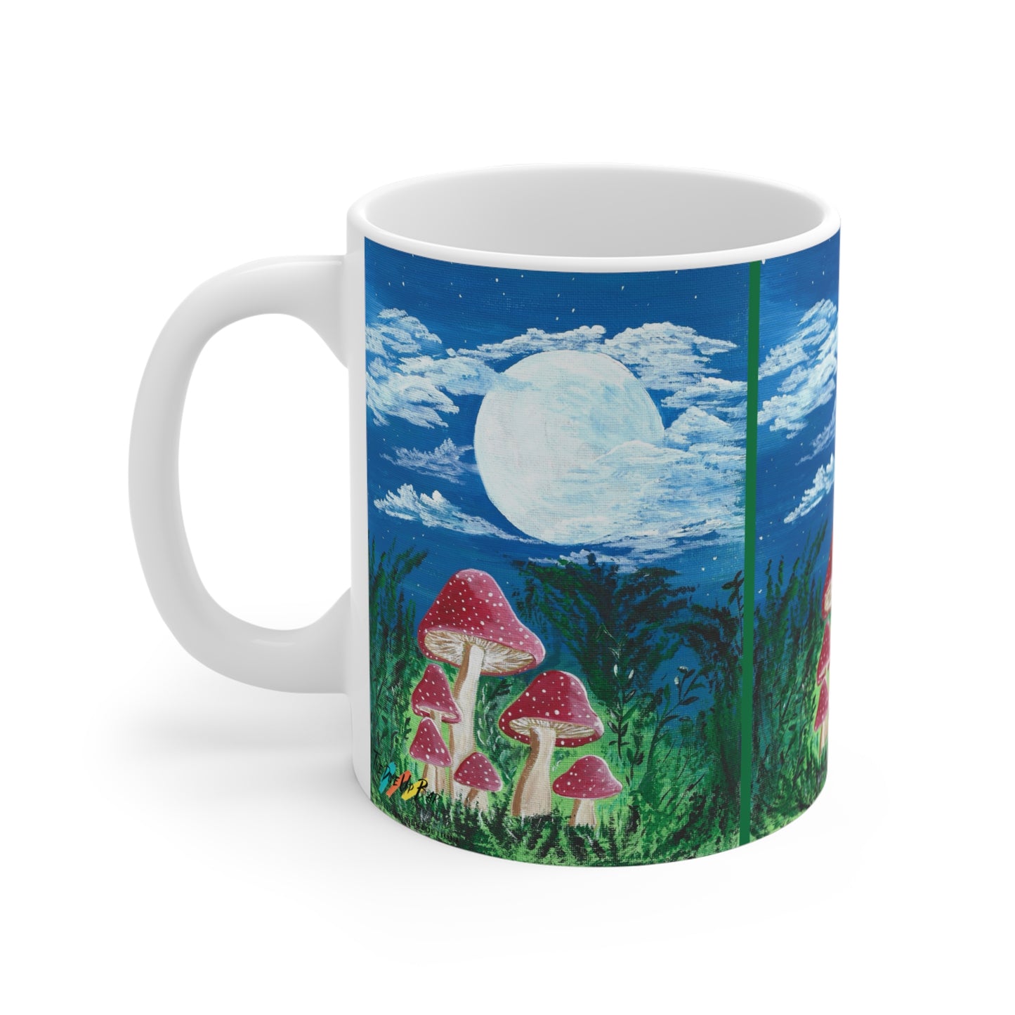 Magically Moonlit Mushrooms Mug - 11 oz