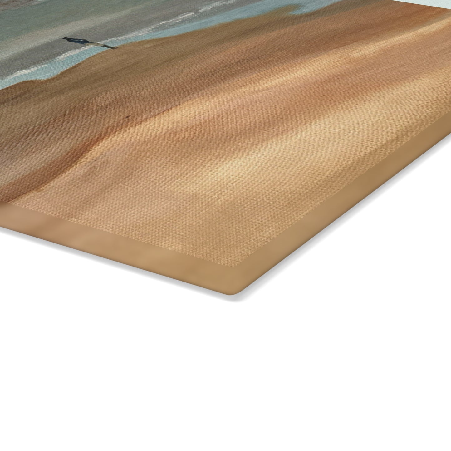 Coastal Glass Cutting Board, Beach Kitchen Decor, Foggy Morning Sea, Coastal Home Gift, Haystack Rock Cutting Board