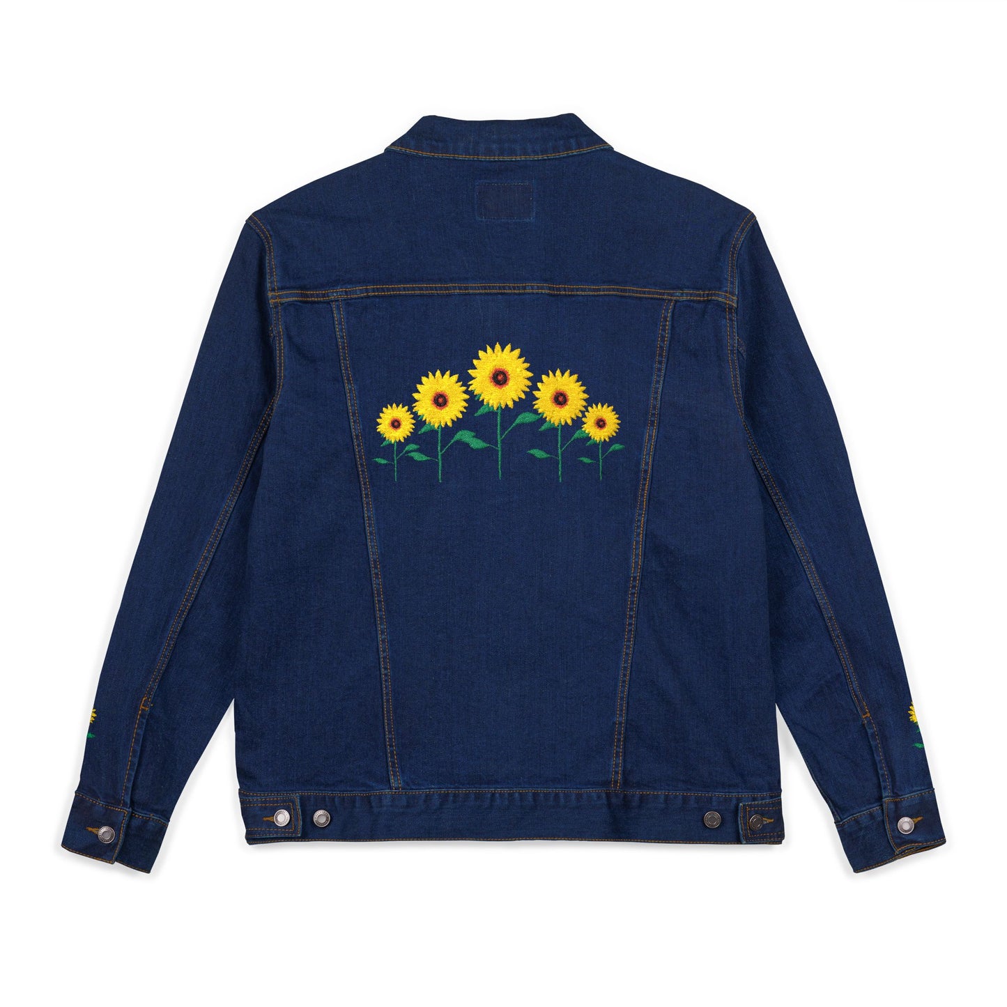 Sunflowers Embroidered Denim Jacket