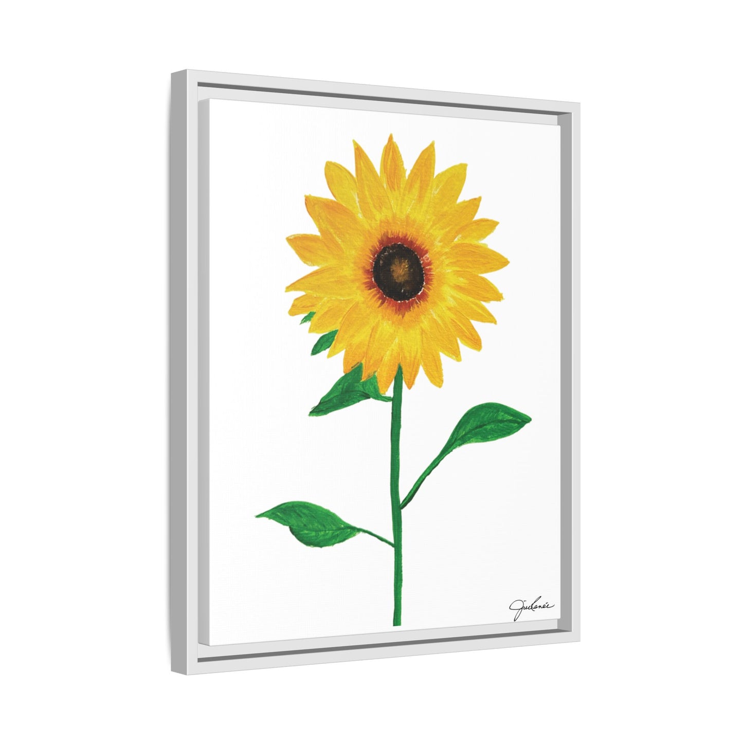 Framed Canvas Print , Sunflower! - Wall Art, Home Decor, Matte Canvas, Framed, Multi-color