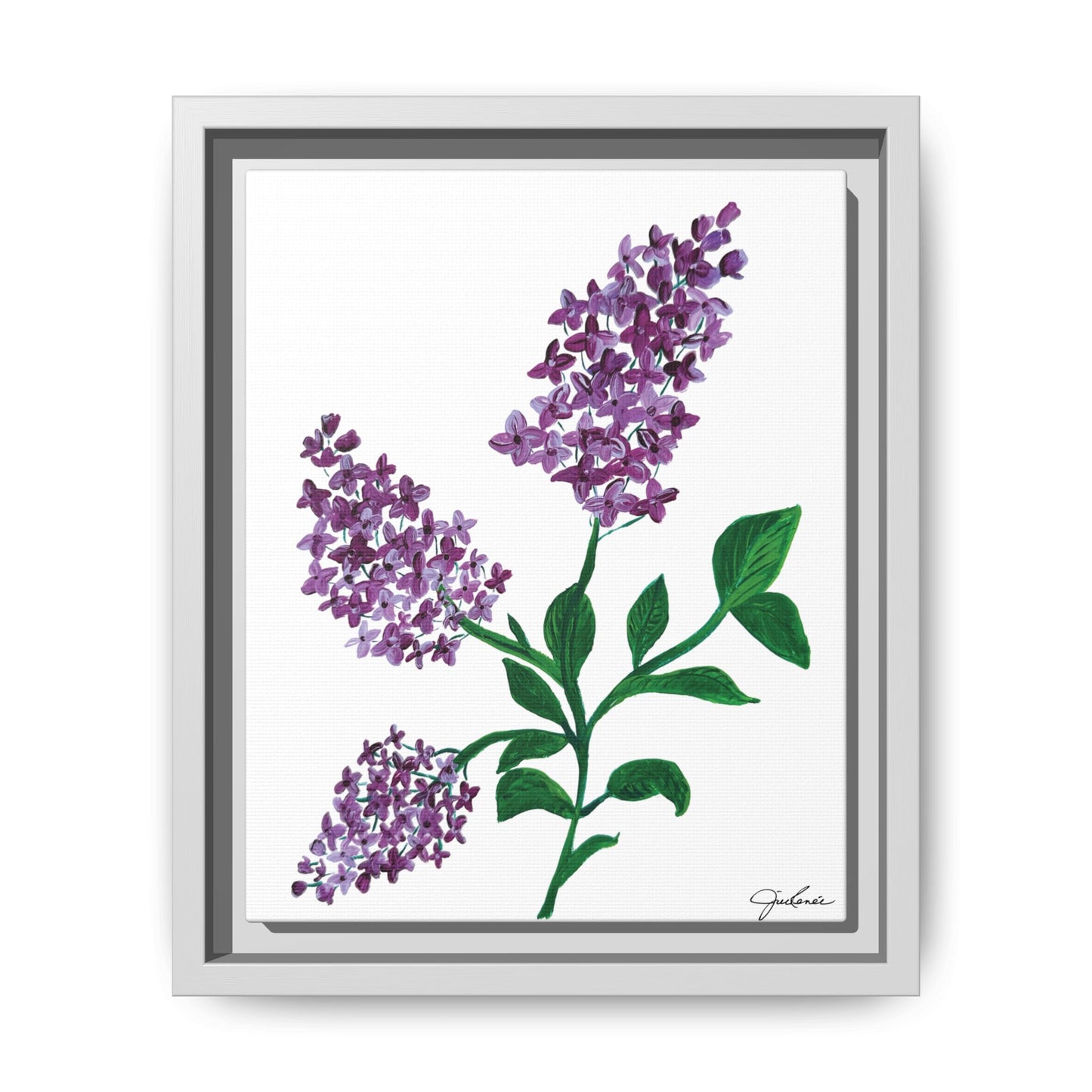 Framed Canvas Print , Lilacs! - Wall Art, Home Decor, Matte Canvas, Framed, Multi-color