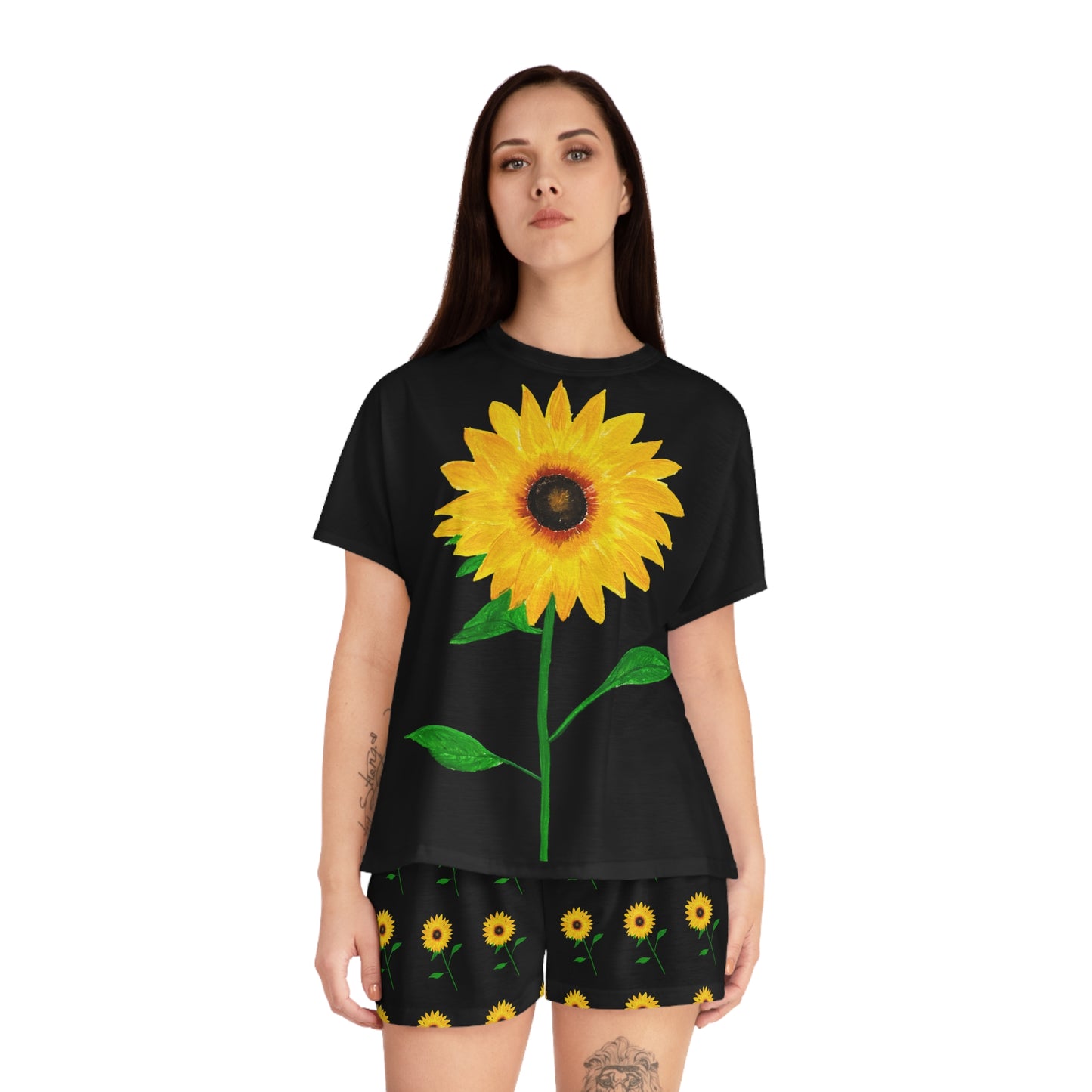 Sunflower Pajama Set | Women's Short Pajama Set