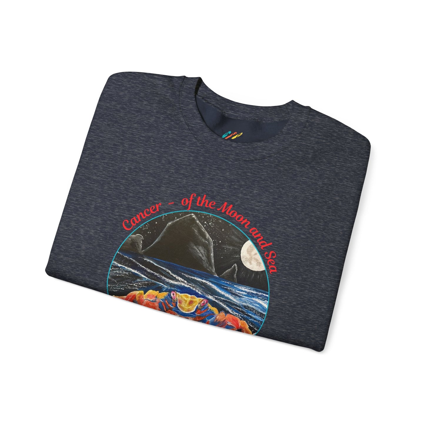Cancer of the Moon and Sea Crewneck - Sweatshirt Inspirational and Colorful