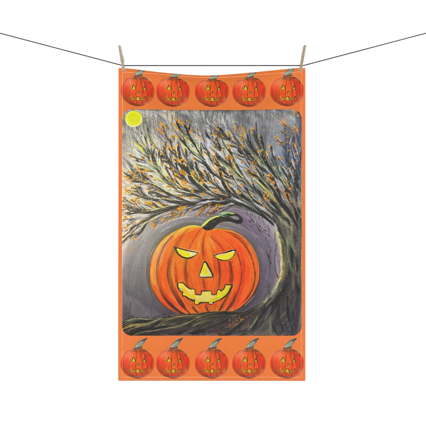Halloween Pumpkin Tea Towels, Autumn Kitchen Decor, Festive Home Accessories, Halloween Gifts for Bakers, Rustic Fall Towels