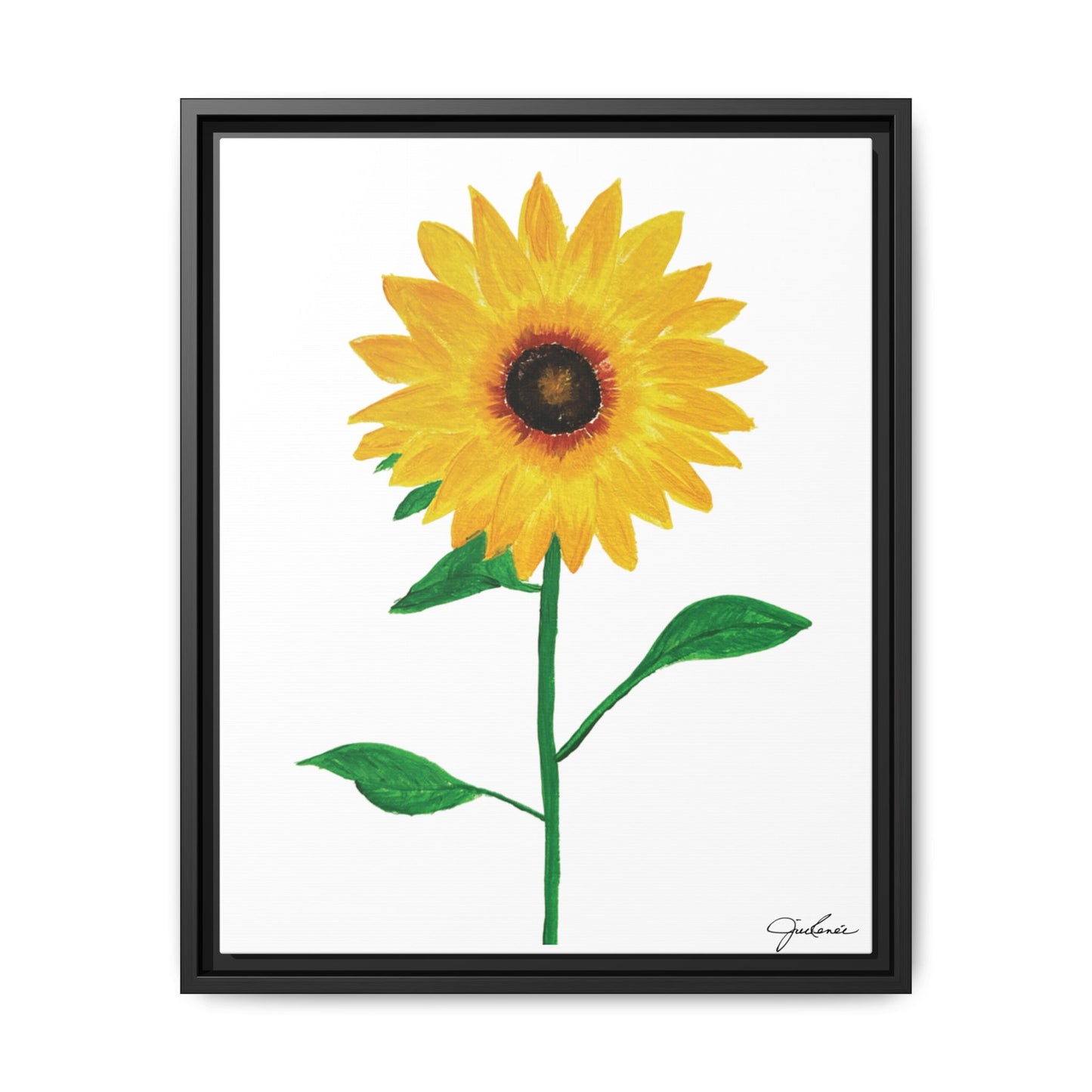 Framed Canvas Print , Sunflower! - Wall Art, Home Decor, Matte Canvas, Framed, Multi-color