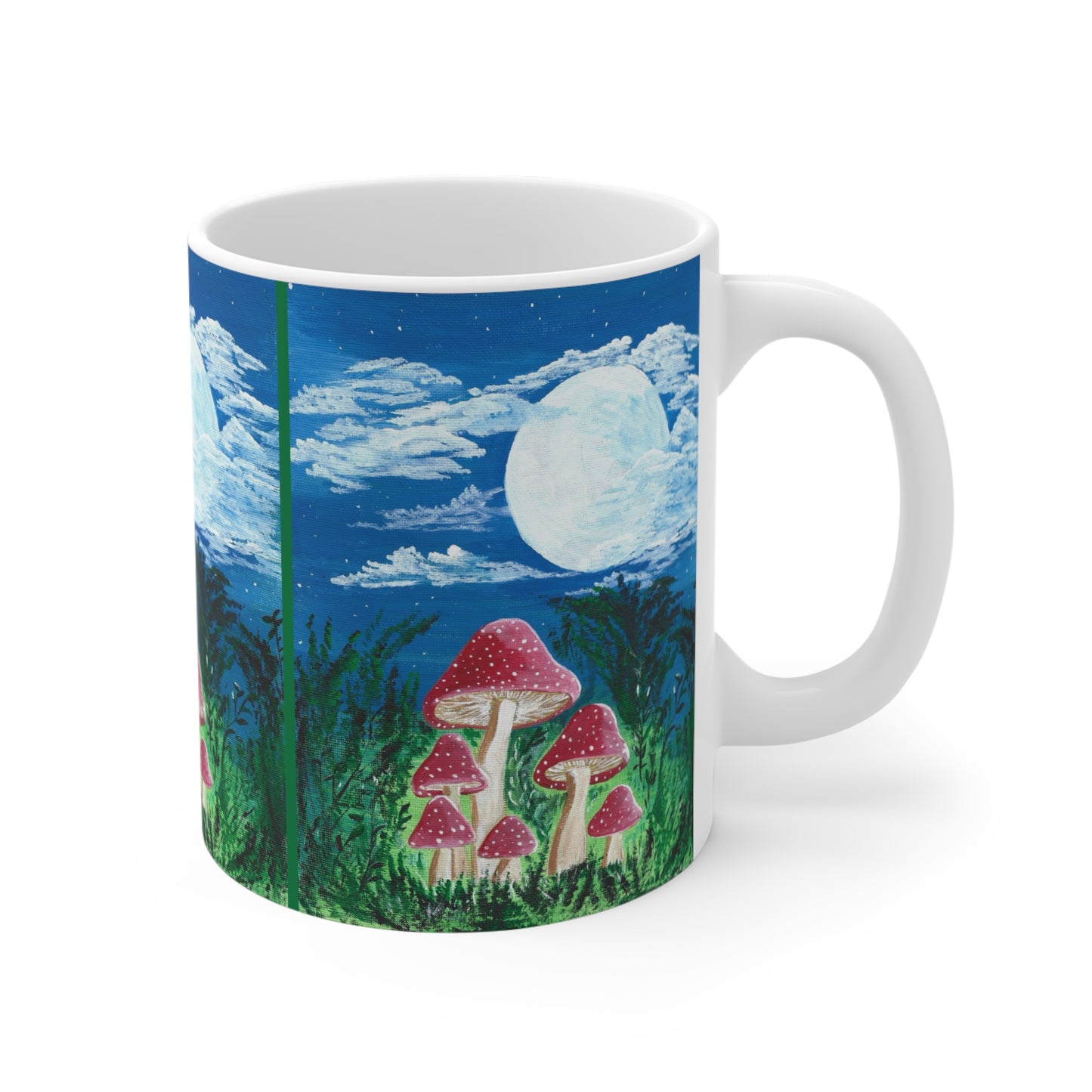 Magically Moonlit Mushrooms Mug - 11 oz