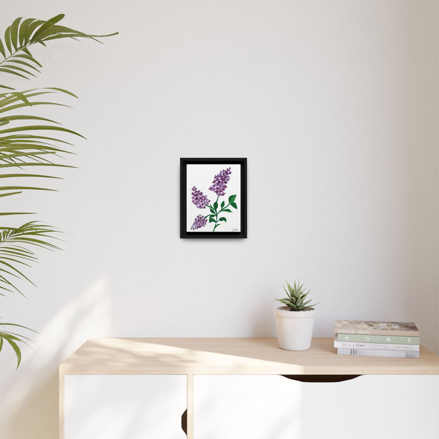 Framed Canvas Print , Lilacs! - Wall Art, Home Decor, Matte Canvas, Framed, Multi-color