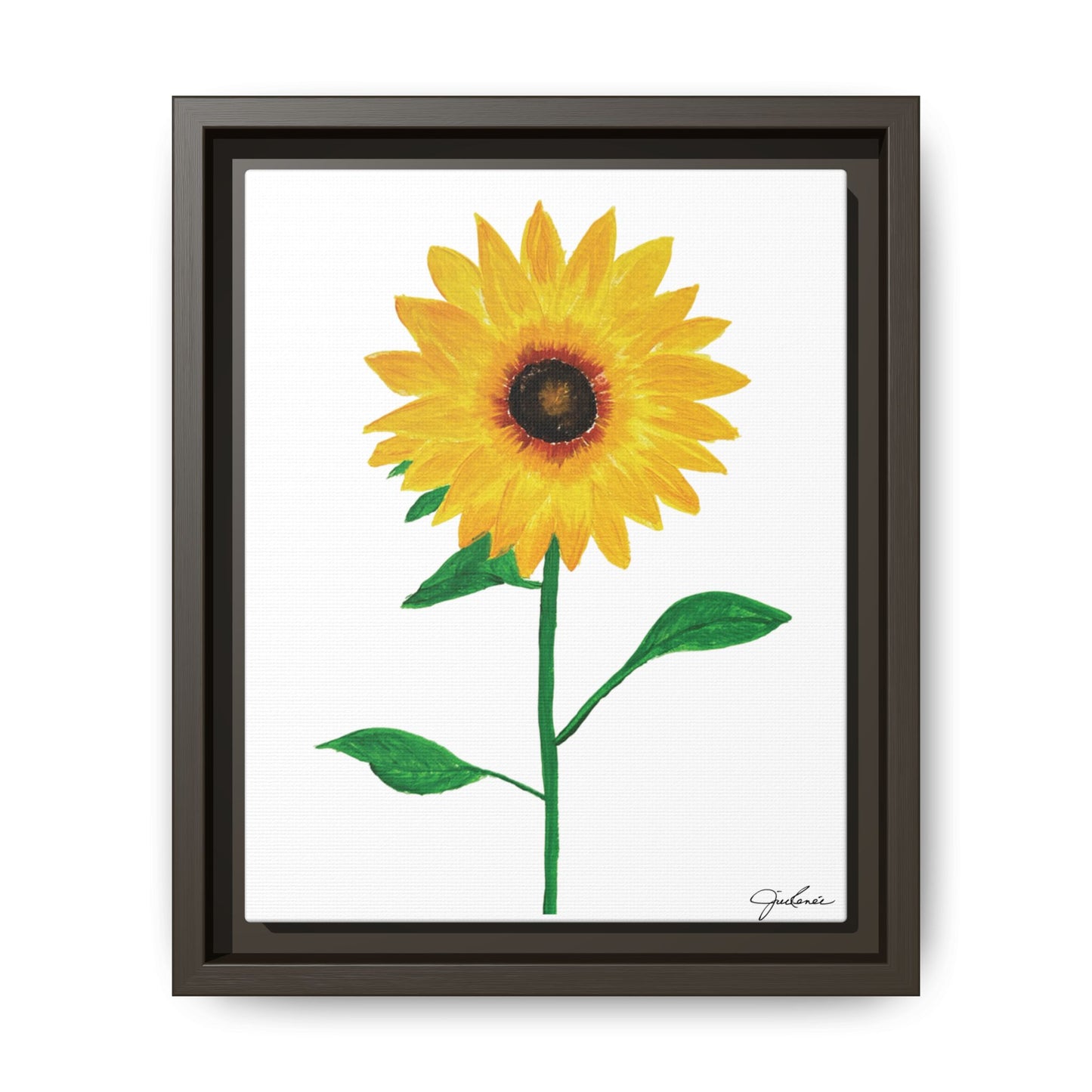 Framed Canvas Print , Sunflower! - Wall Art, Home Decor, Matte Canvas, Framed, Multi-color