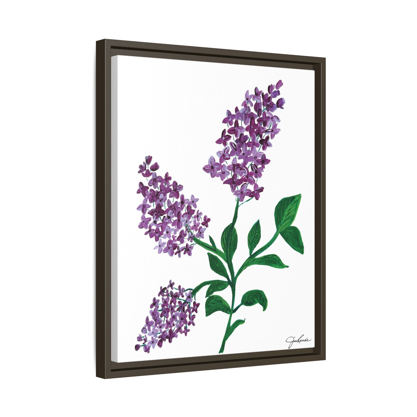 Framed Canvas Print , Lilacs! - Wall Art, Home Decor, Matte Canvas, Framed, Multi-color