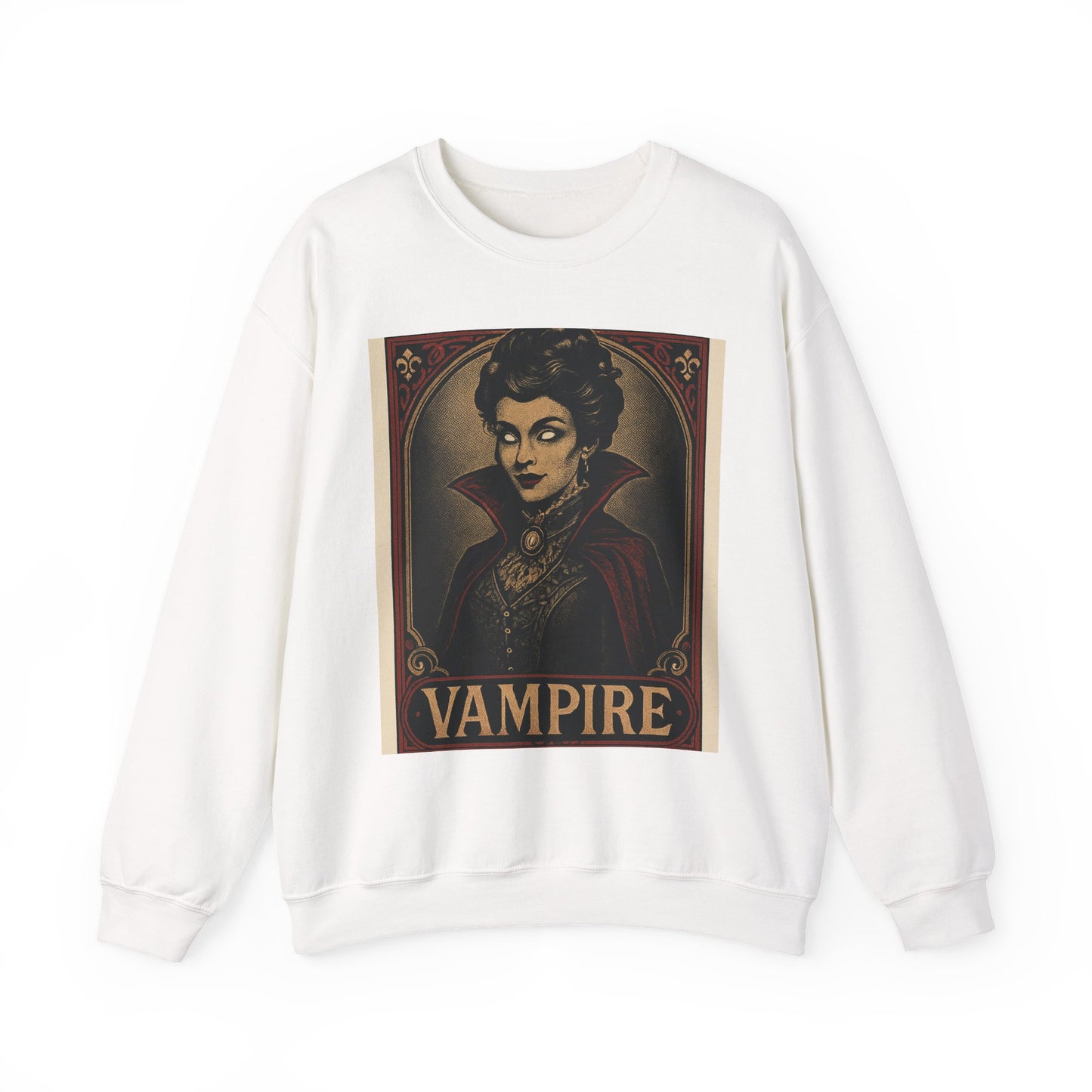 Vintage Style Spooky Vampire Crewneck Sweatshirt