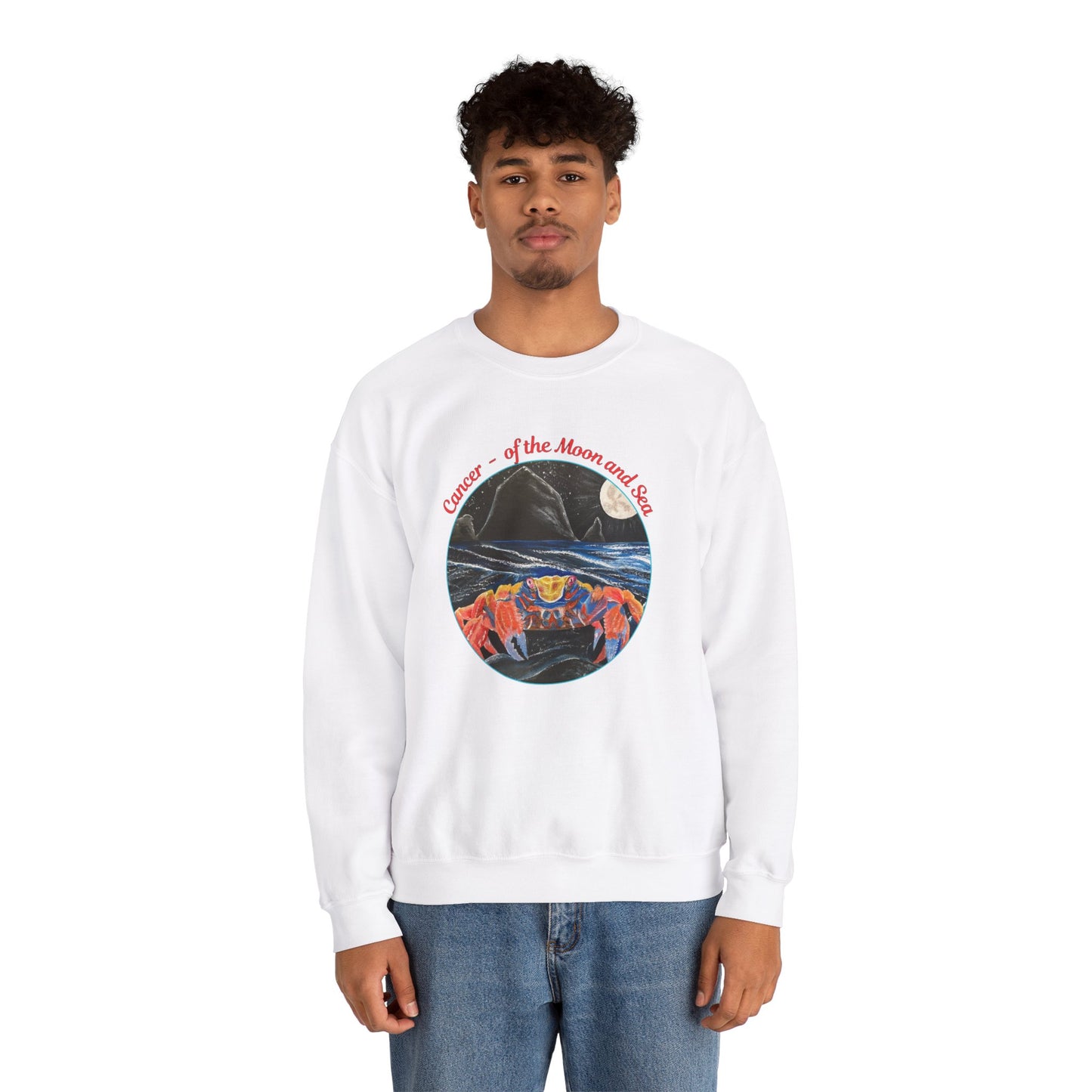 Cancer of the Moon and Sea Crewneck - Sweatshirt Inspirational and Colorful