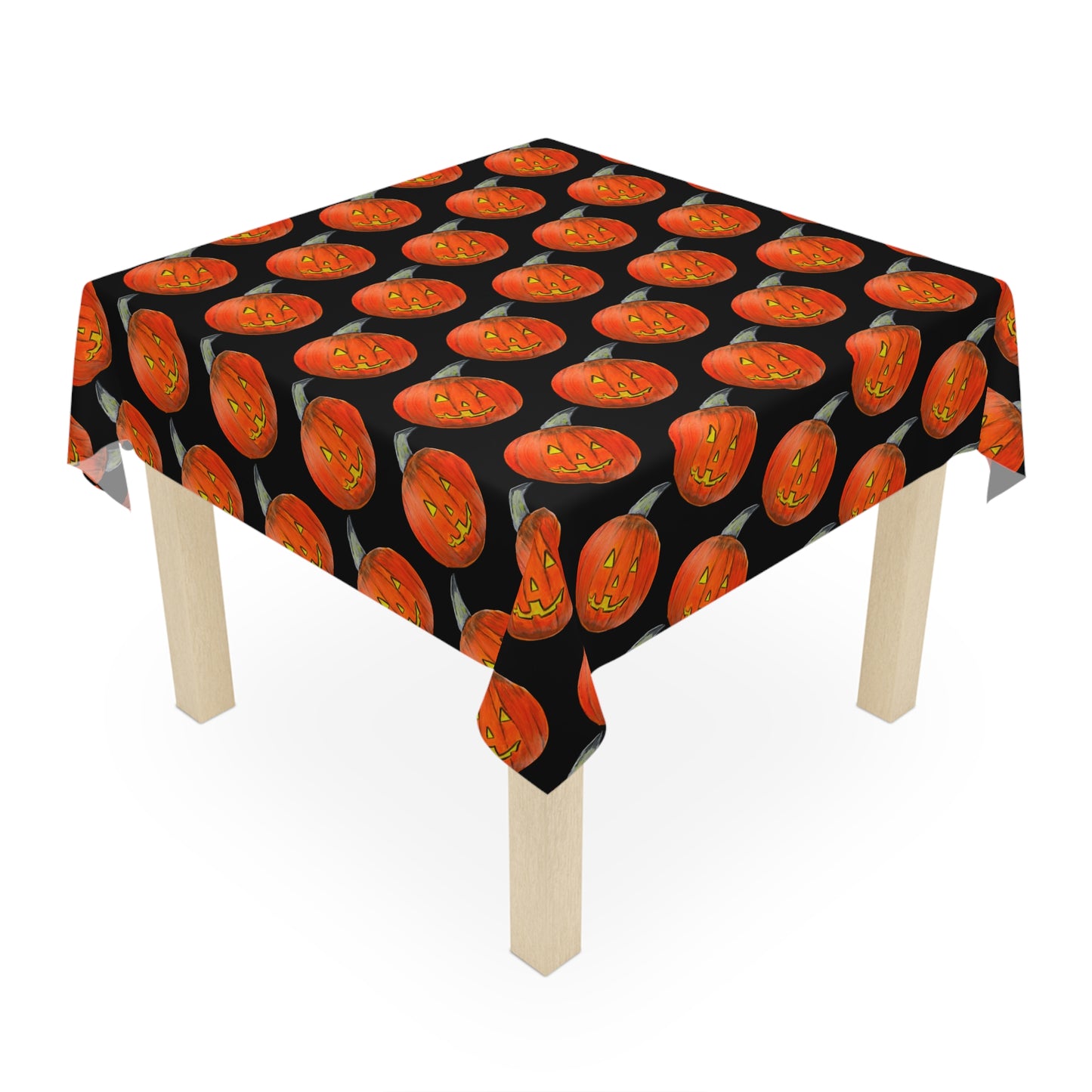 Halloween Jack-o'lantern Tablecloth, Festive Decor for Fall Gatherings, Thanksgiving Parties, Spooky Table Setting, Autumn Home Decoration