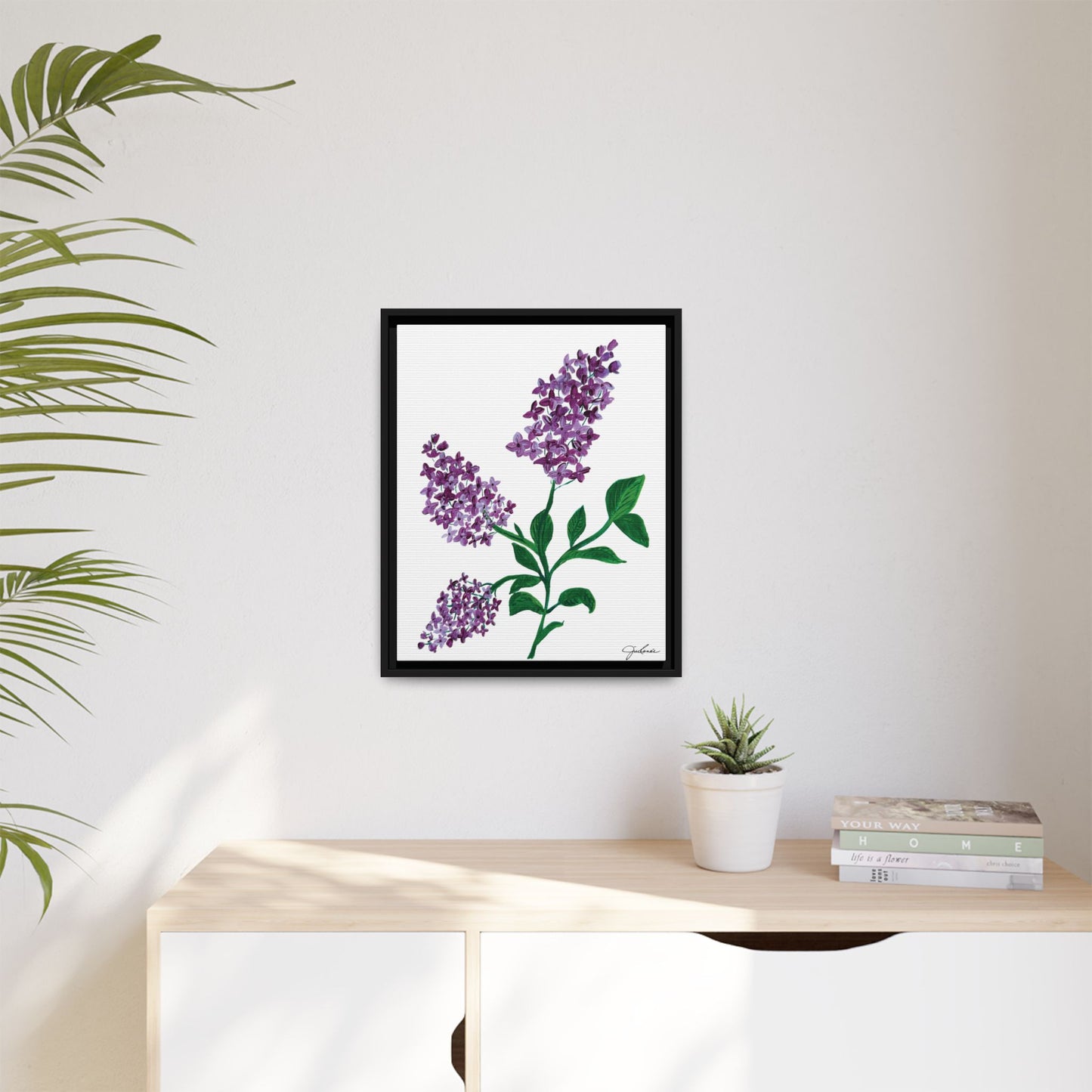 Framed Canvas Print , Lilacs! - Wall Art, Home Decor, Matte Canvas, Framed, Multi-color