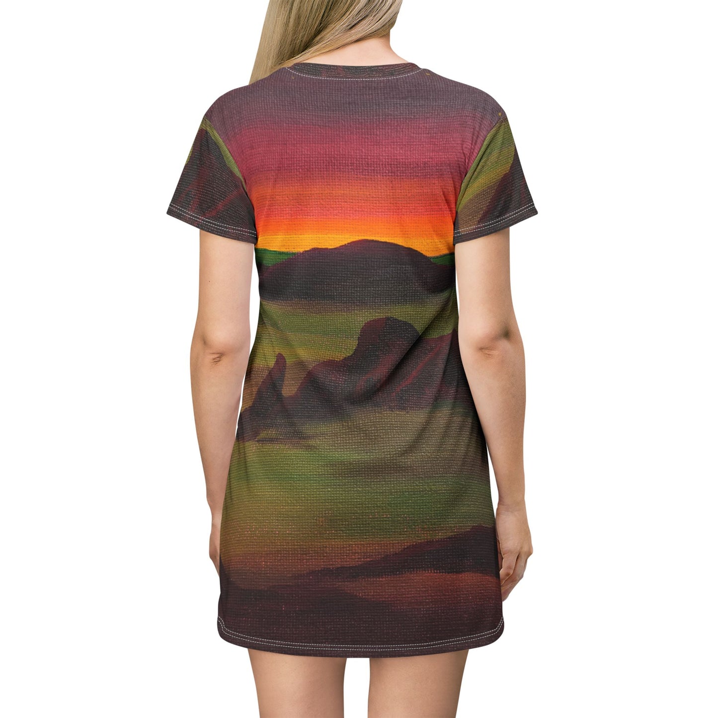 Desert Sunrise T-Shirt Dress | Sunrise Desert Print, Original Art by Jill Renee