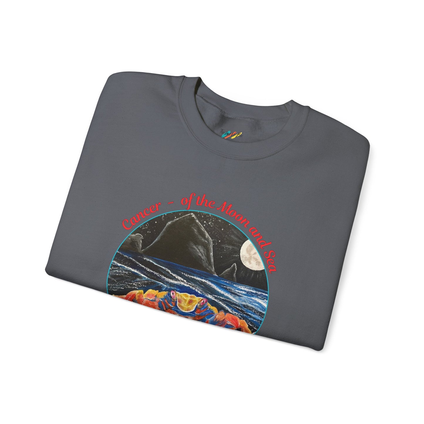 Cancer of the Moon and Sea Crewneck - Sweatshirt Inspirational and Colorful
