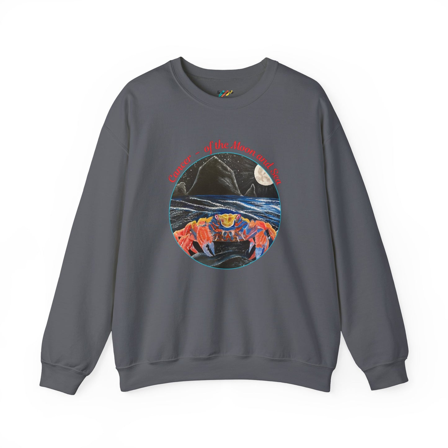 Cancer of the Moon and Sea Crewneck - Sweatshirt Inspirational and Colorful