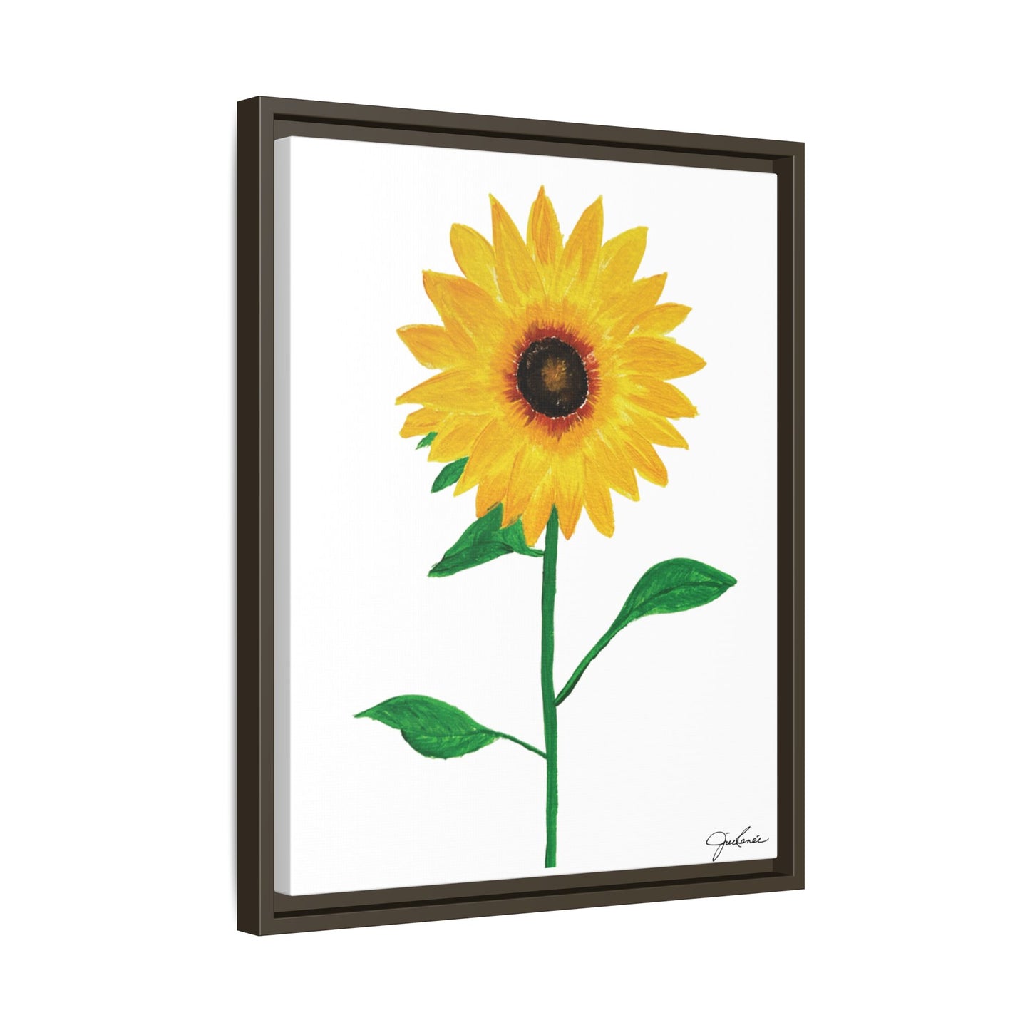 Framed Canvas Print , Sunflower! - Wall Art, Home Decor, Matte Canvas, Framed, Multi-color