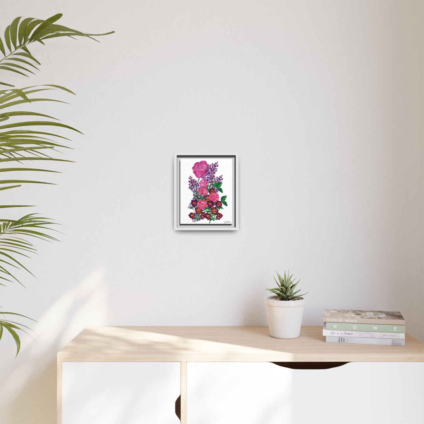 Framed Canvas, Botanical Bouquet - Wall Art, Home Decor, Matte Canvas Print, Multi-color
