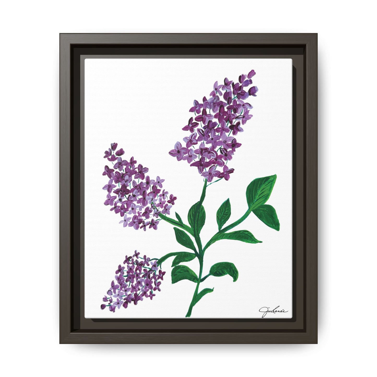 Framed Canvas Print , Lilacs! - Wall Art, Home Decor, Matte Canvas, Framed, Multi-color