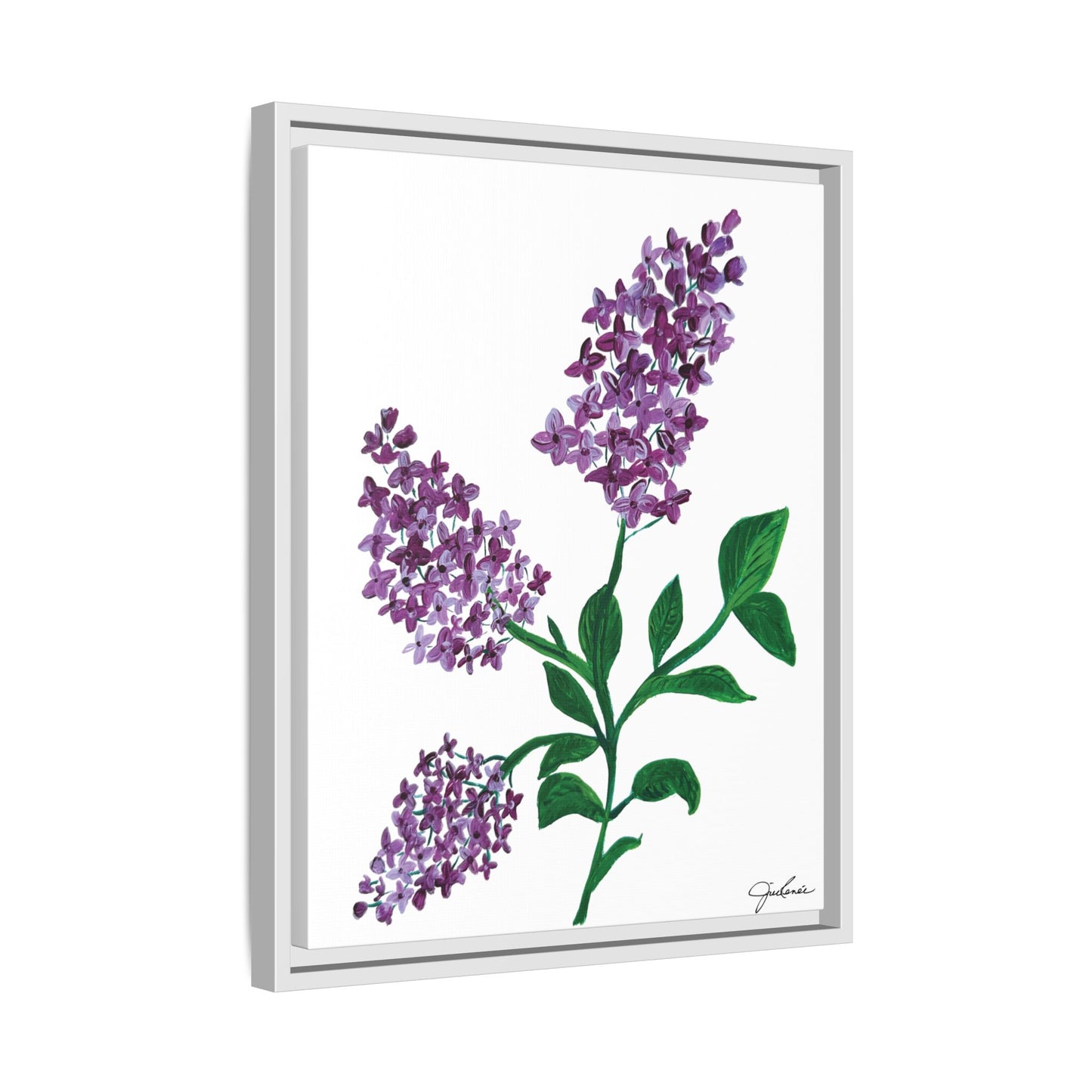 Framed Canvas Print , Lilacs! - Wall Art, Home Decor, Matte Canvas, Framed, Multi-color