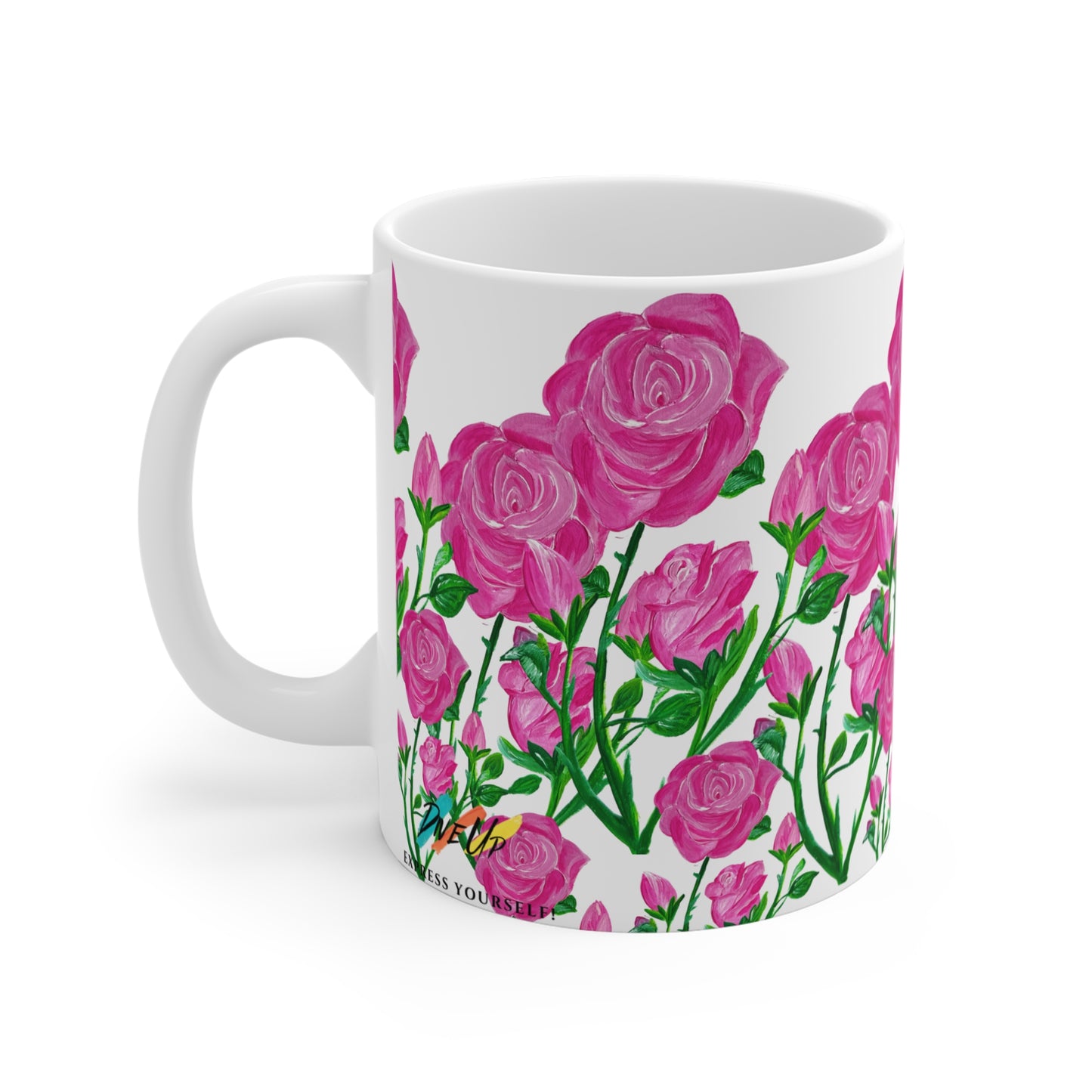Pink Roses! Ceramic Mug 11 oz