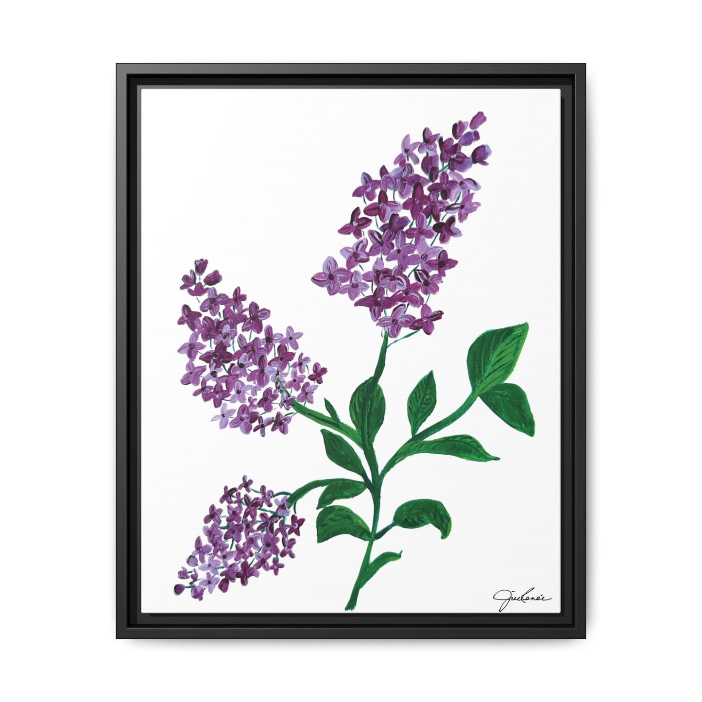 Framed Canvas Print , Lilacs! - Wall Art, Home Decor, Matte Canvas, Framed, Multi-color