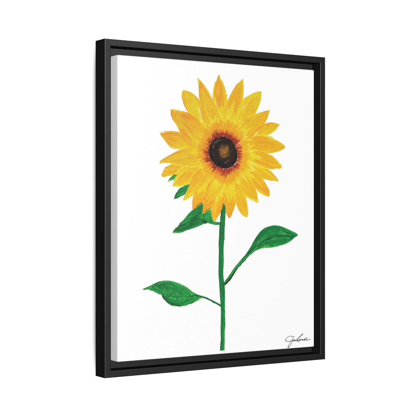 Framed Canvas Print , Sunflower! - Wall Art, Home Decor, Matte Canvas, Framed, Multi-color