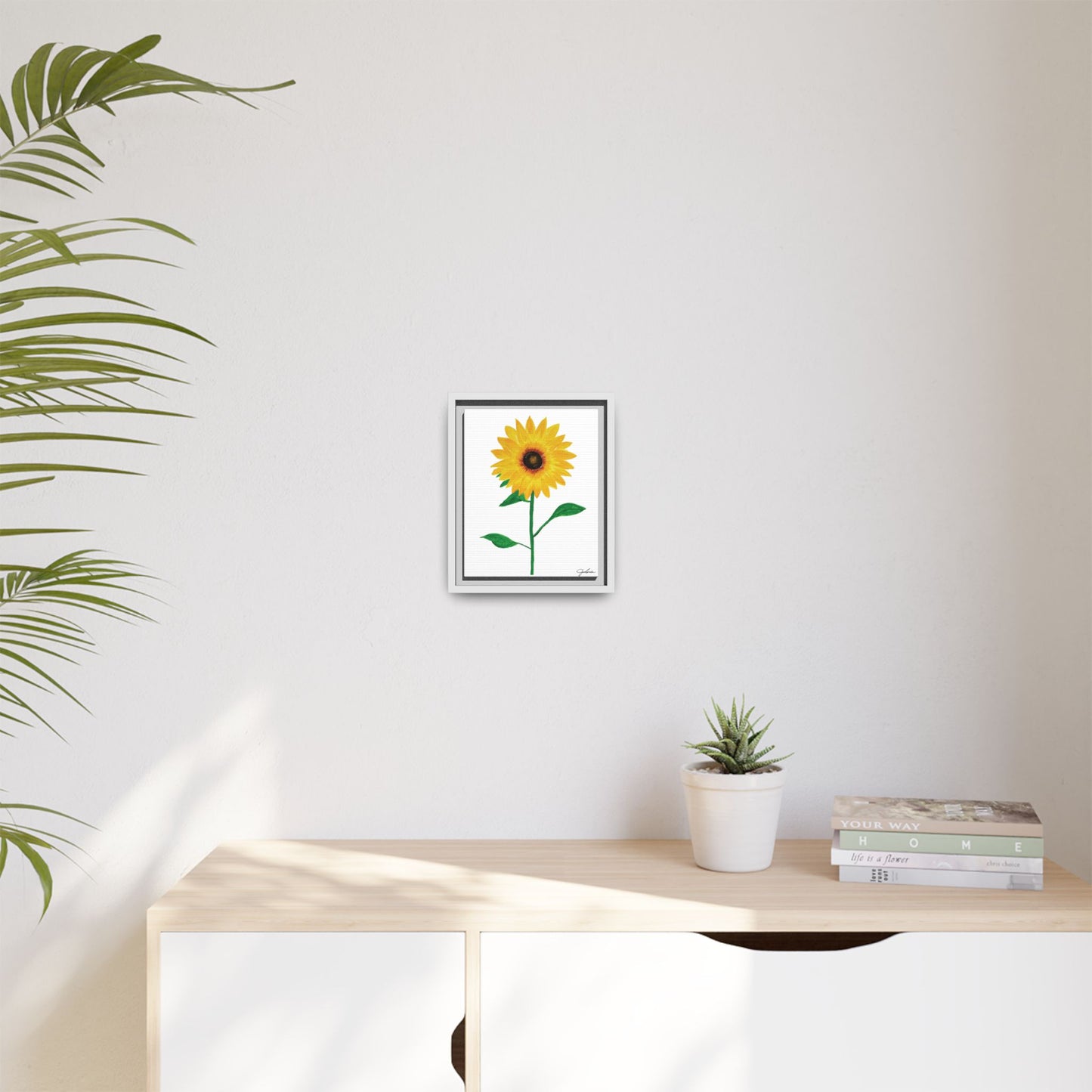 Framed Canvas Print , Sunflower! - Wall Art, Home Decor, Matte Canvas, Framed, Multi-color