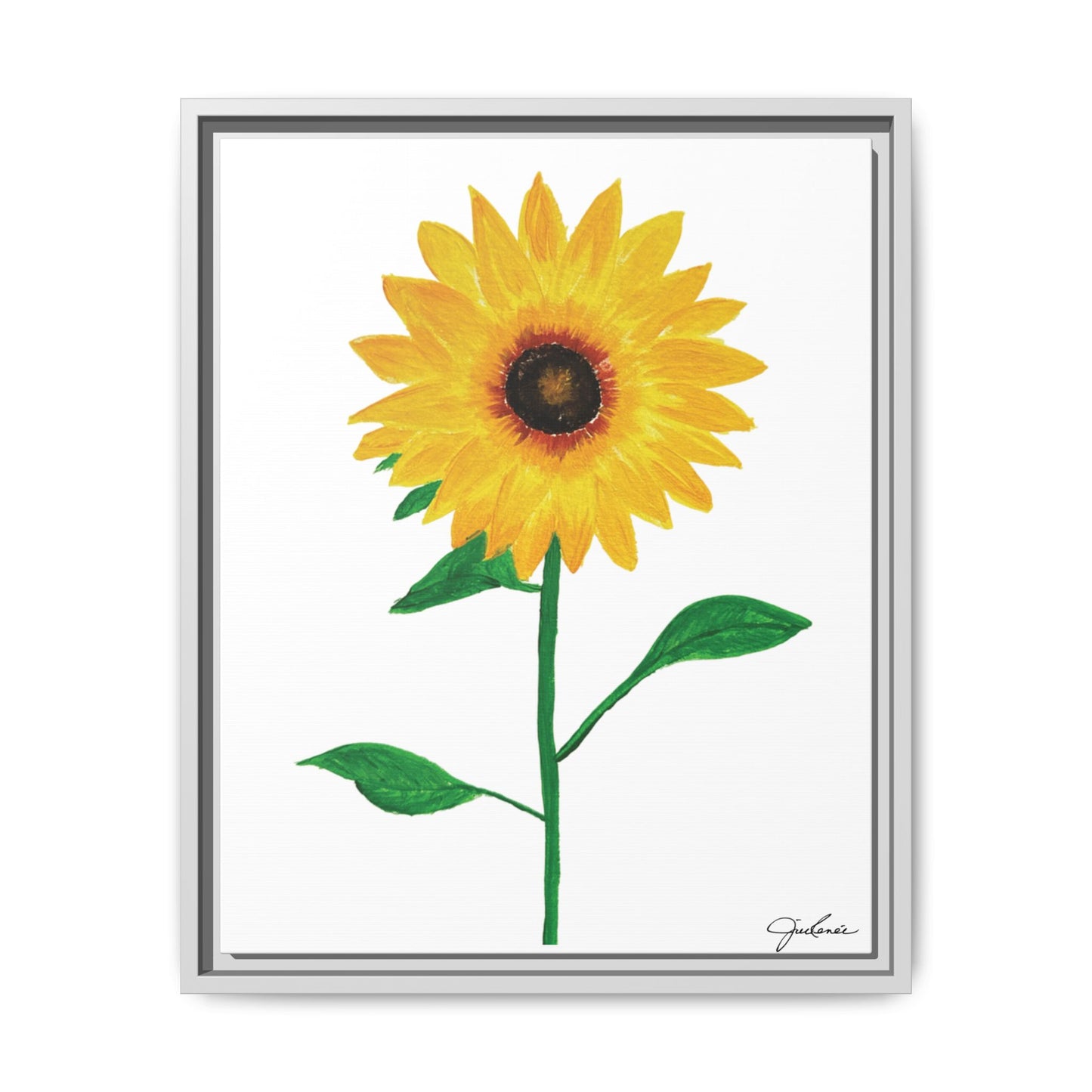 Framed Canvas Print , Sunflower! - Wall Art, Home Decor, Matte Canvas, Framed, Multi-color