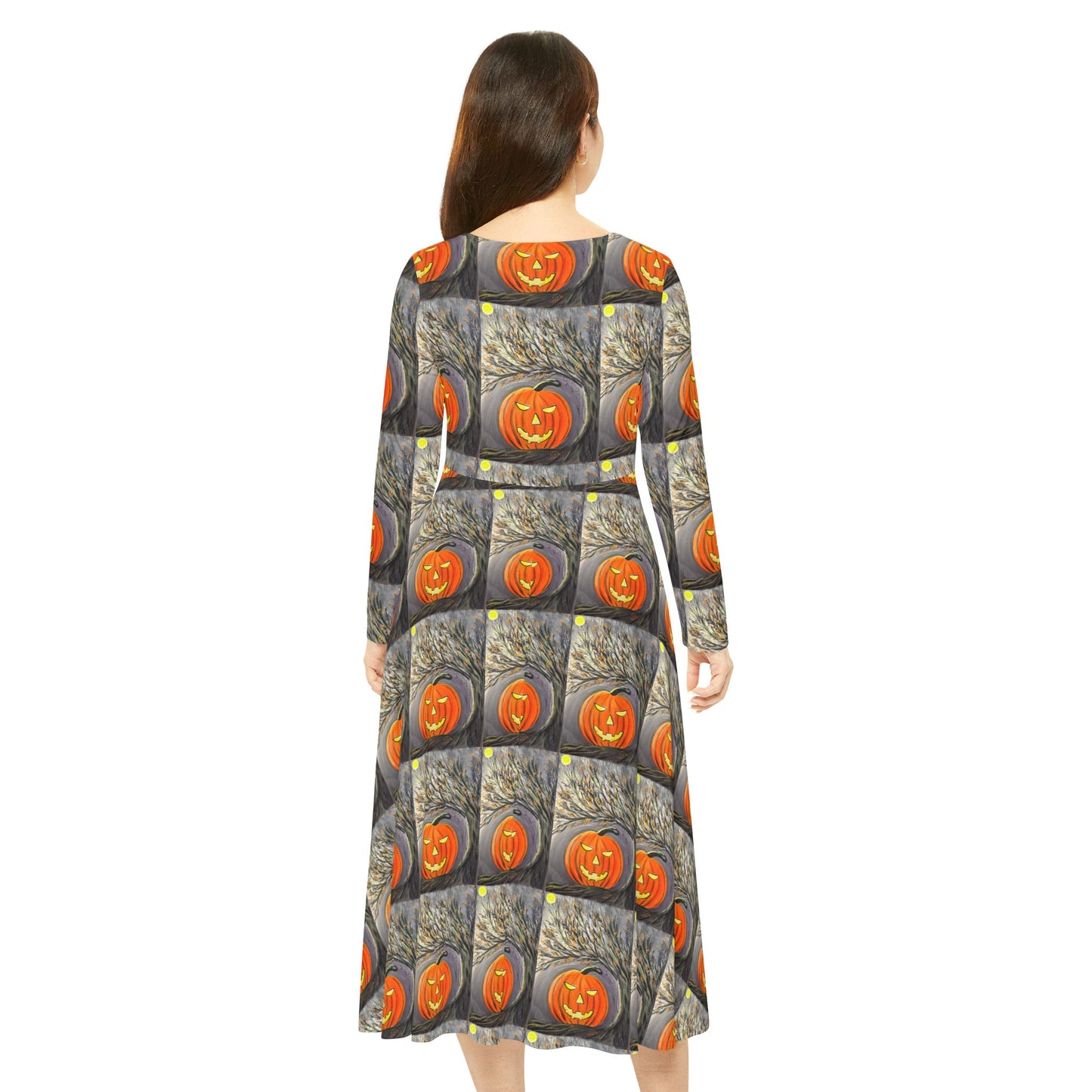 Pumpkin Patch Dance Dress, Cute Fall Dress, Halloween Costume, Long Sleeve Dress, Fall Fashion, Seasonal Dress