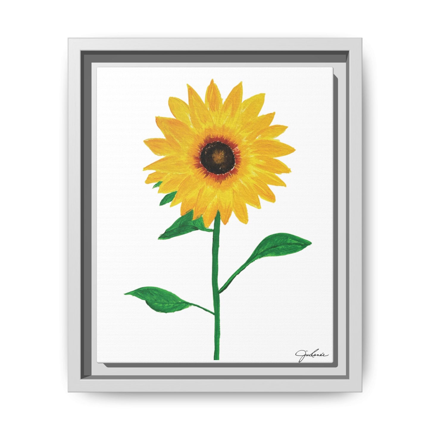 Framed Canvas Print , Sunflower! - Wall Art, Home Decor, Matte Canvas, Framed, Multi-color