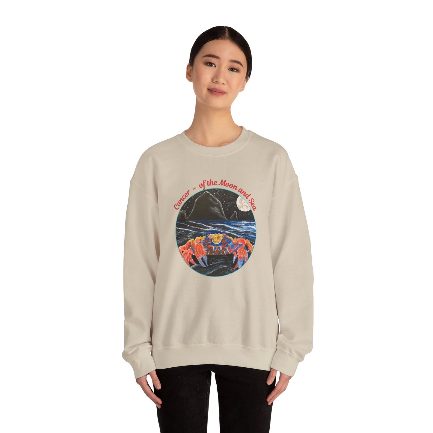 Cancer of the Moon and Sea Crewneck - Sweatshirt Inspirational and Colorful