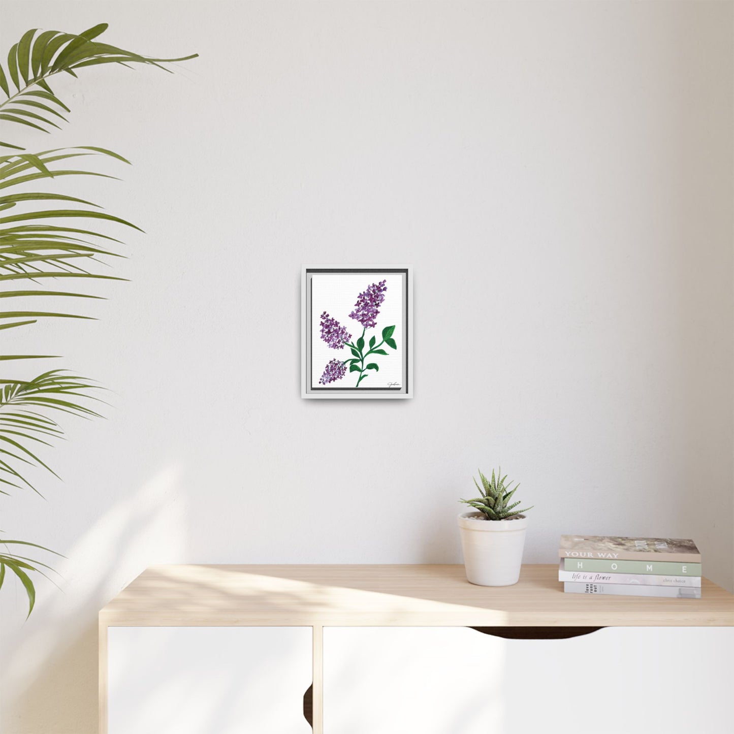 Framed Canvas Print , Lilacs! - Wall Art, Home Decor, Matte Canvas, Framed, Multi-color