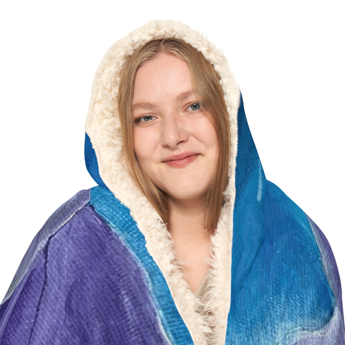 Purple Taurus Bull Pattern Snuggle Blanket | Hooded Throw