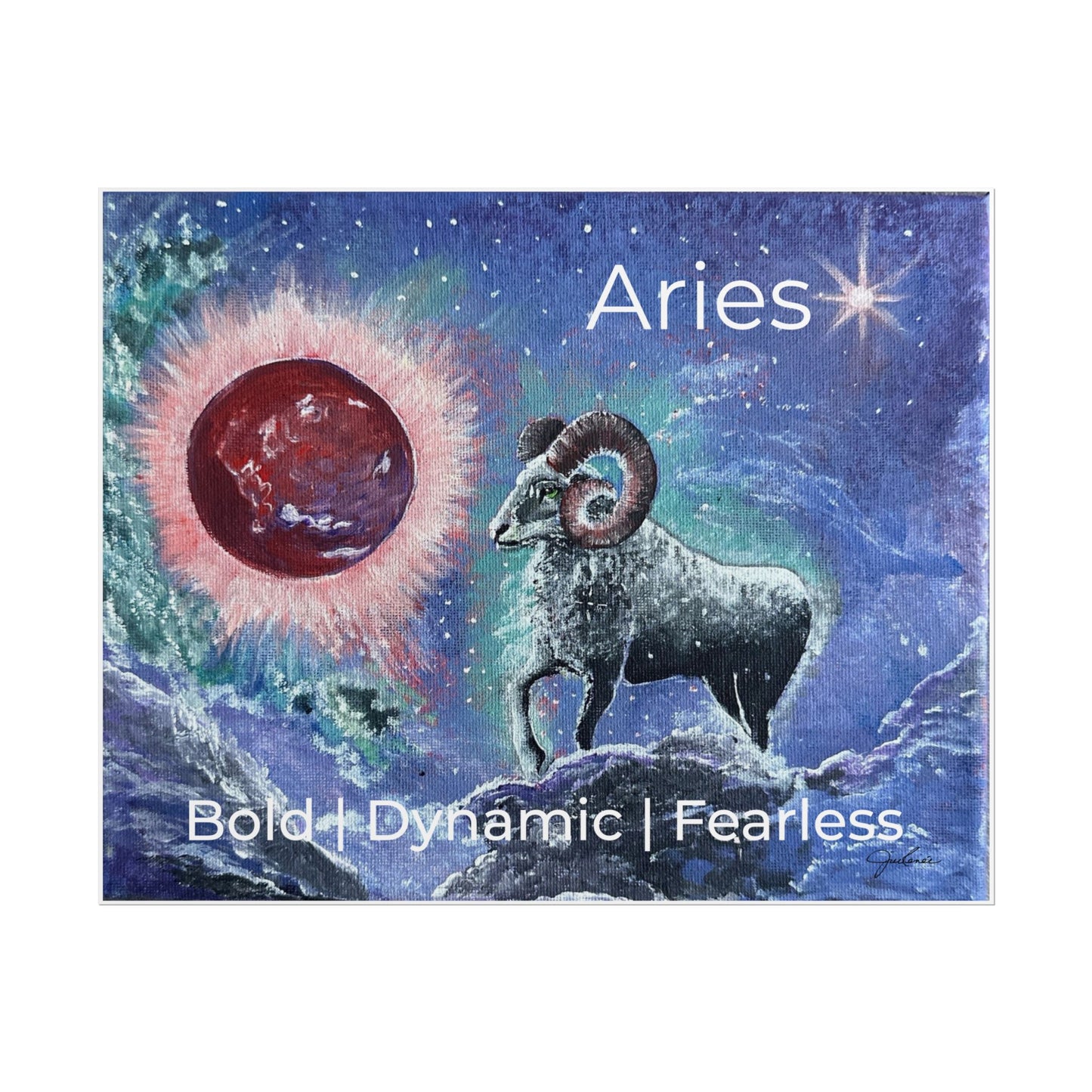 Aries Ram Zodiac Poster | Rolled Poster, Constellation Art
