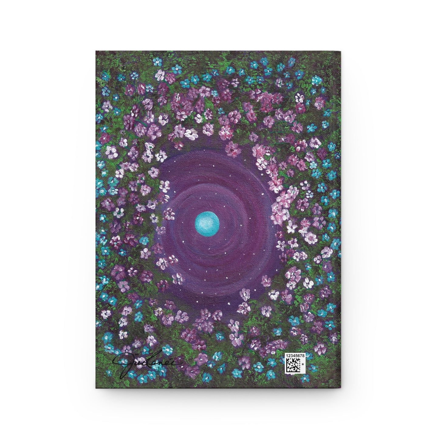 One World Garden Earth Journal Hardcover Notebook | Cosmic Botanical Illustration
