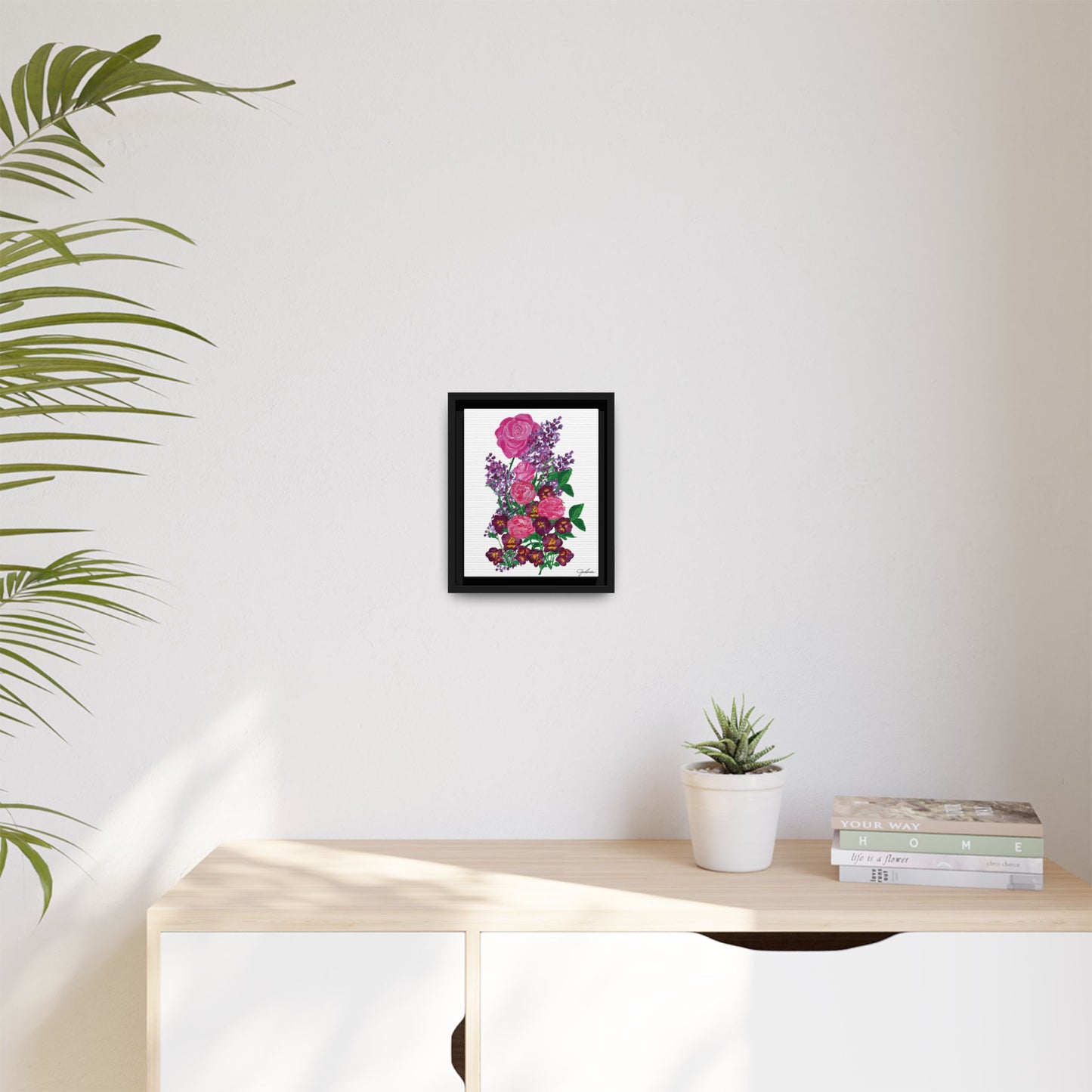 Framed Canvas, Botanical Bouquet - Wall Art, Home Decor, Matte Canvas Print, Multi-color