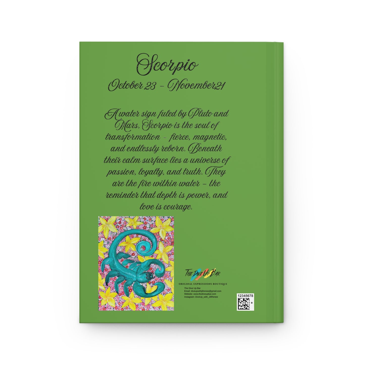 Scorpio Hardcover Journal, Zodiac Sign of Passion, Loyalty, and Truth - Matte Notebook, Astrology Gift, Unique Diary, Personalized