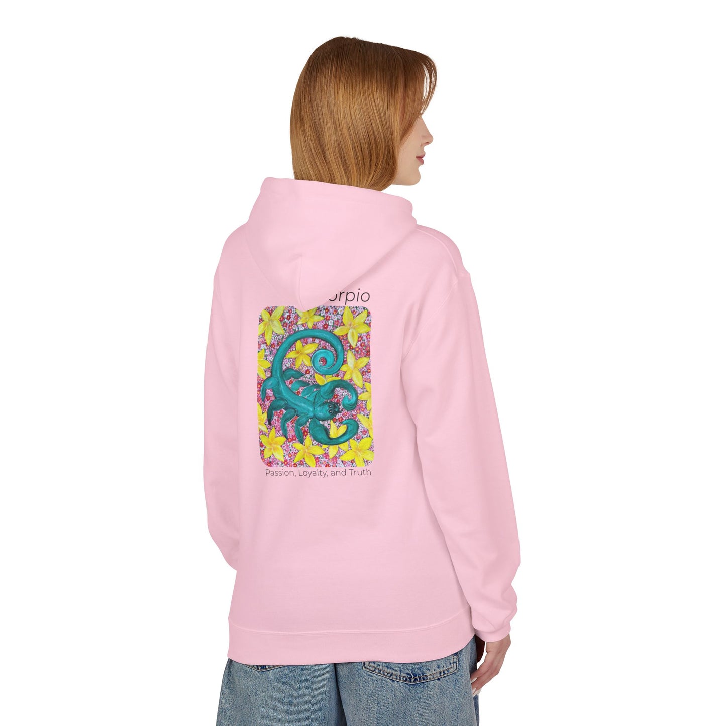 Scorpio Fleece Hoodie, Zodiac Sweatshirt, Astrology Pullover, Star Sign Gift, Horoscope Clothing
