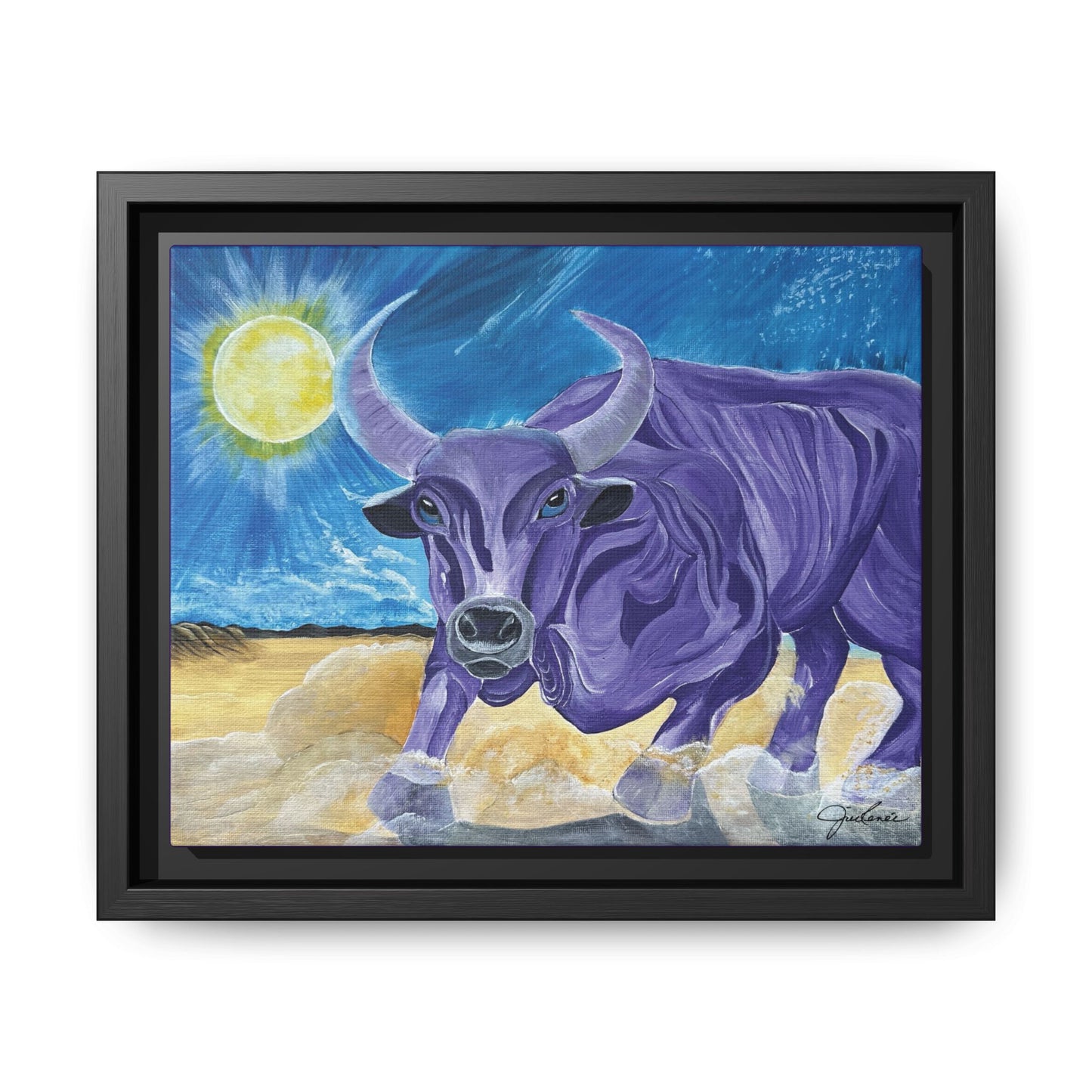 'Cecil's Taurus' Framed Canvas Print