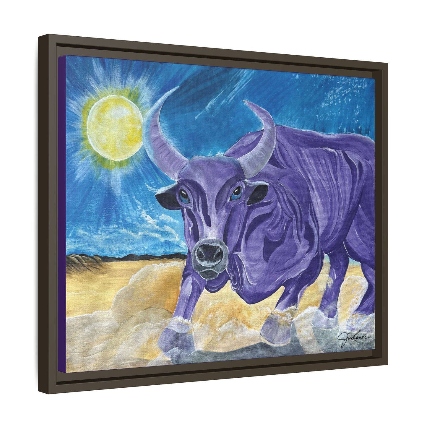 'Cecil's Taurus' Framed Canvas Print