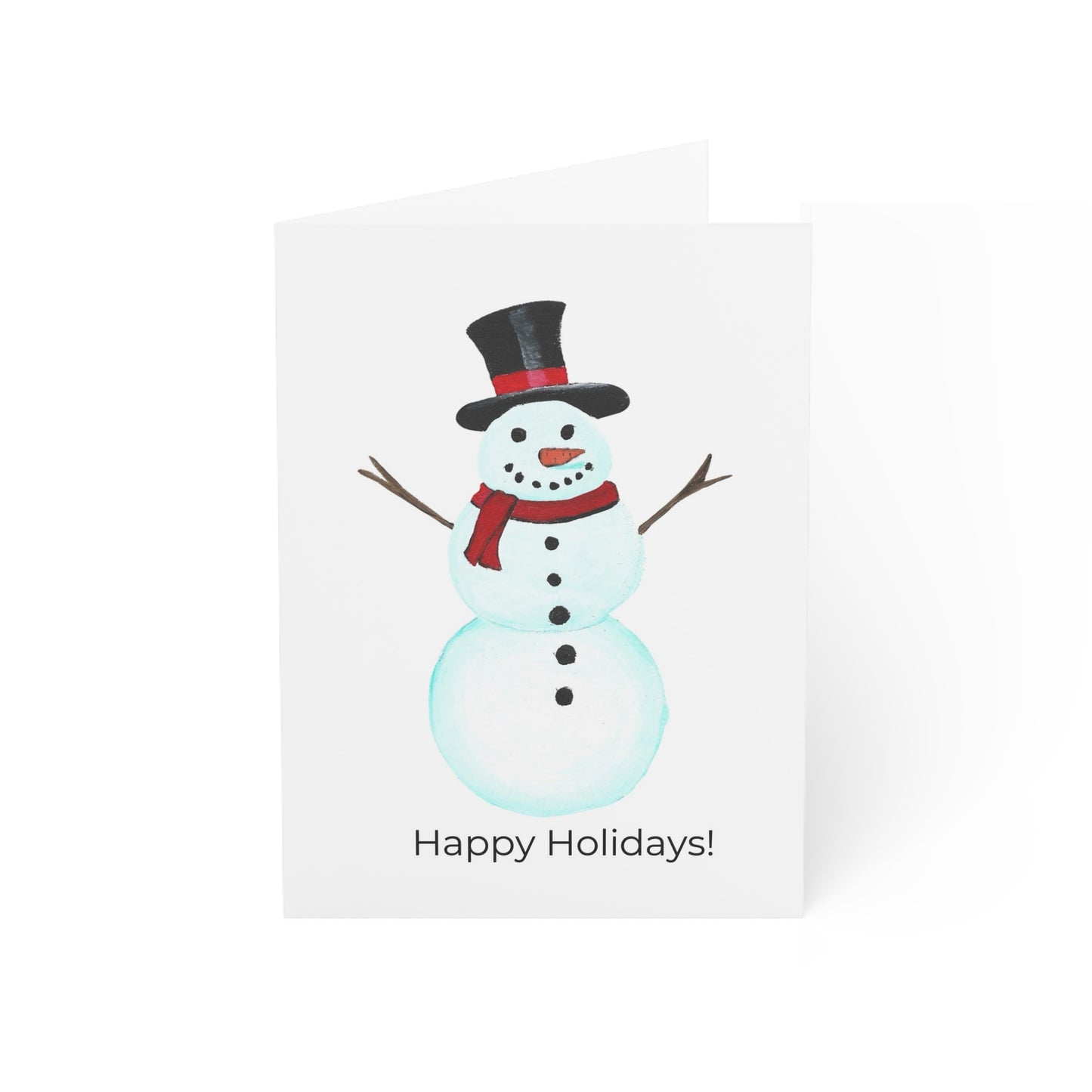 Holiday Snowman Greeting Cards | Seasonal Cheer for Christmas, New Year, and Winter Celebrations, Ideal for Wishes and Invitations, Set of