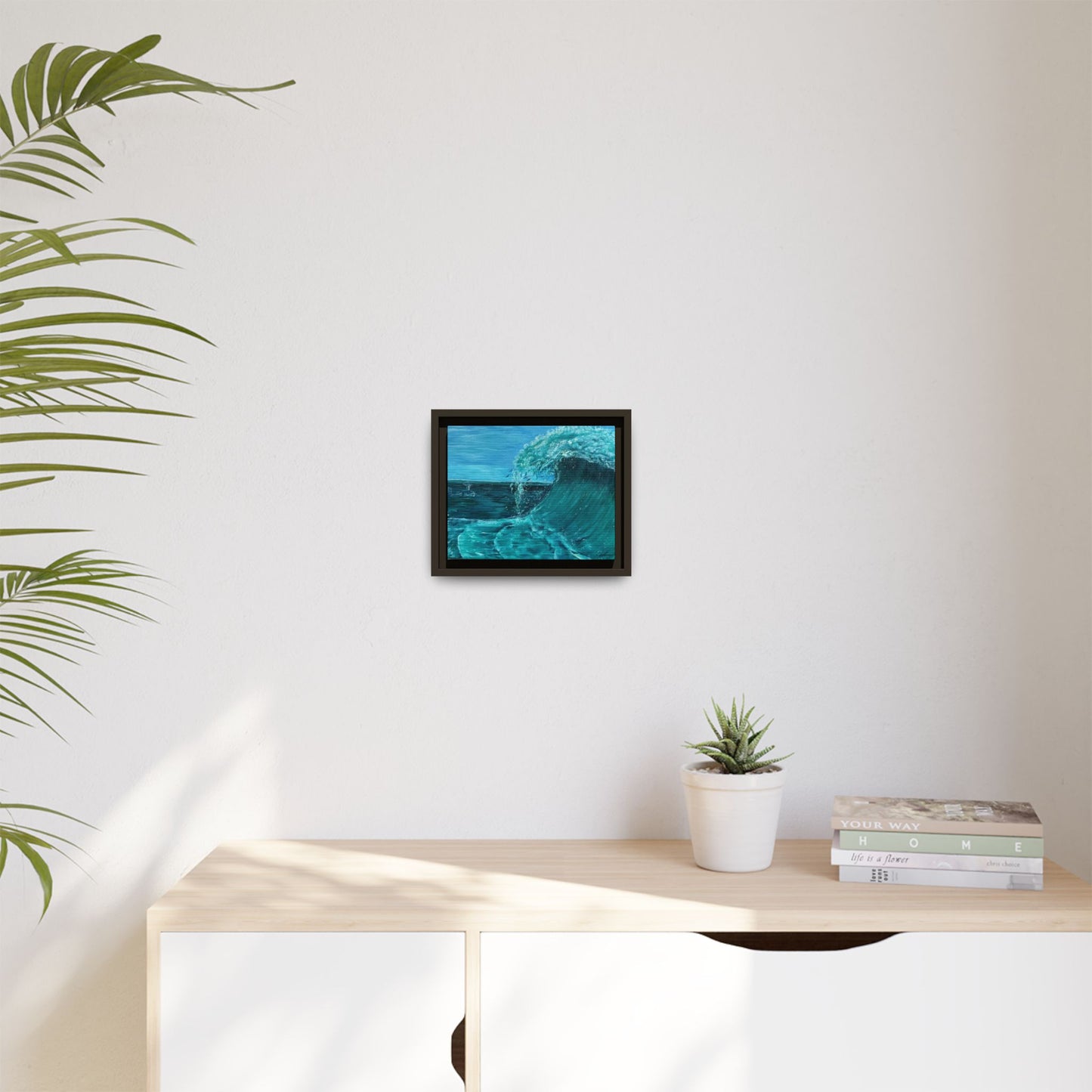 Colorful Wave at Sea Framed Canvas Print | Matte Canvas Artwork