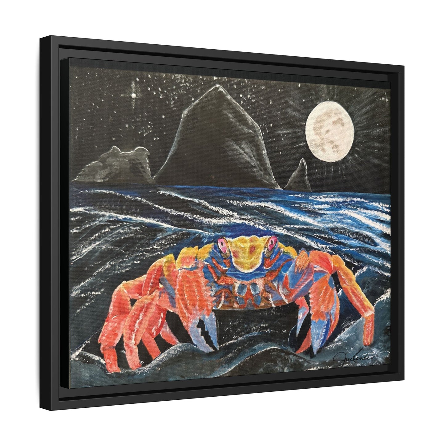 For the Love of Cancer - Zodiac inspired Framed Canvas Print