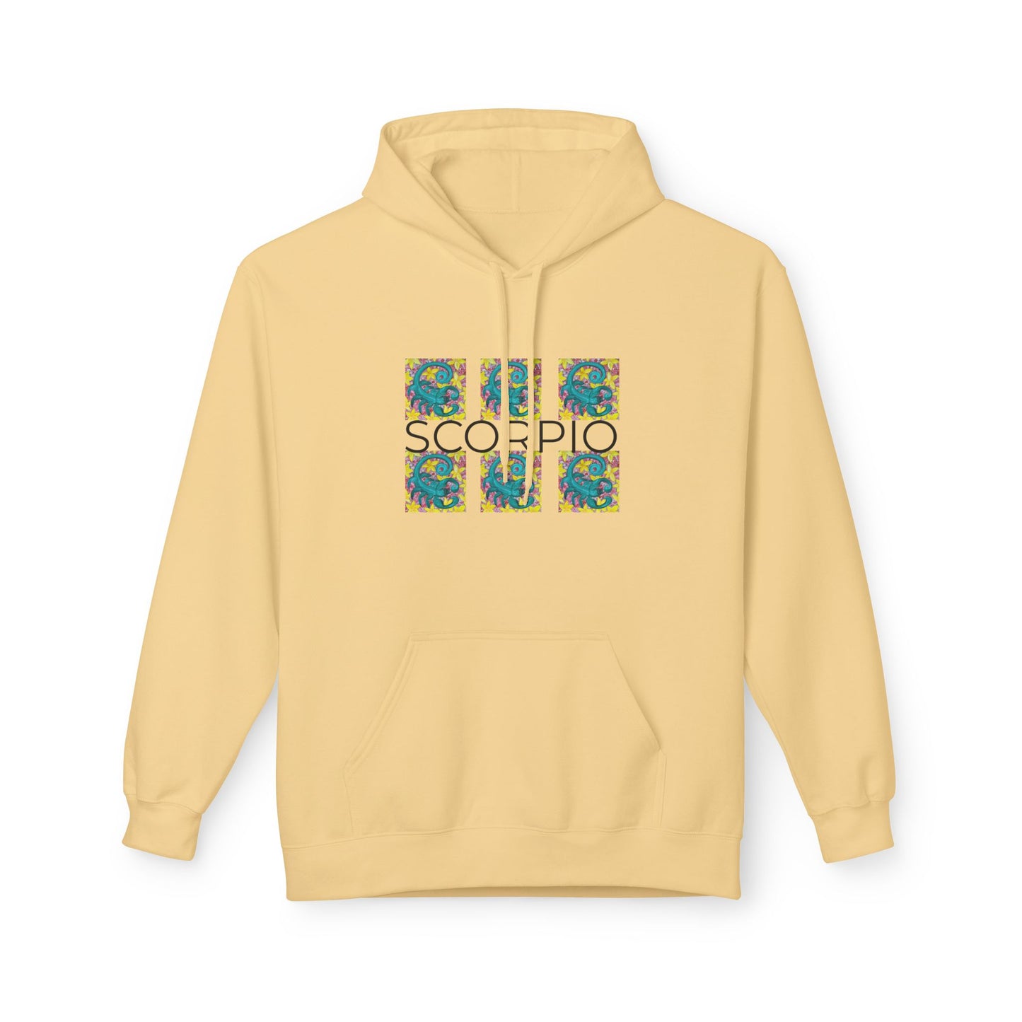 Scorpio Fleece Hoodie, Zodiac Sweatshirt, Astrology Pullover, Star Sign Gift, Horoscope Clothing