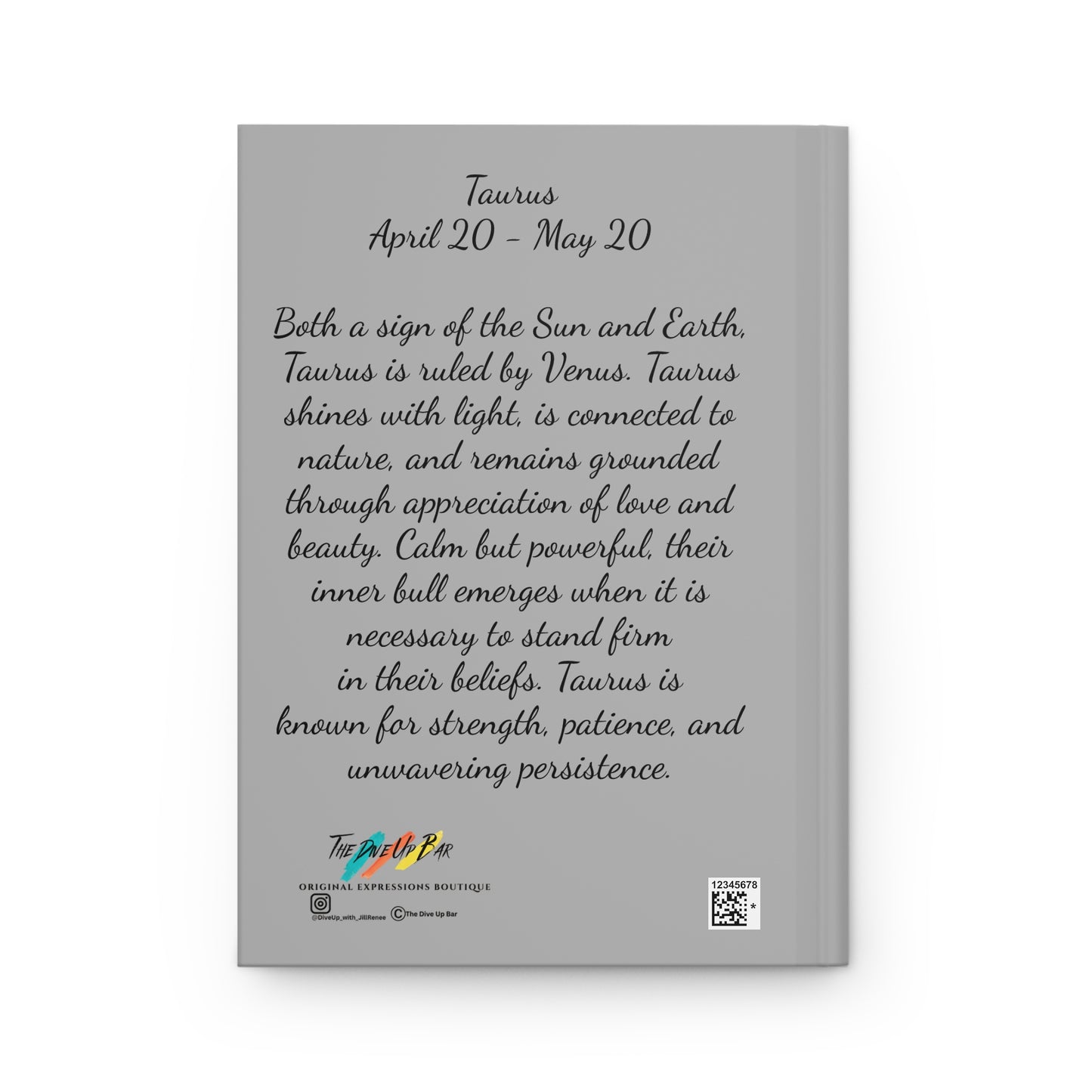 Hardcover Journal Taurus Custom Designed