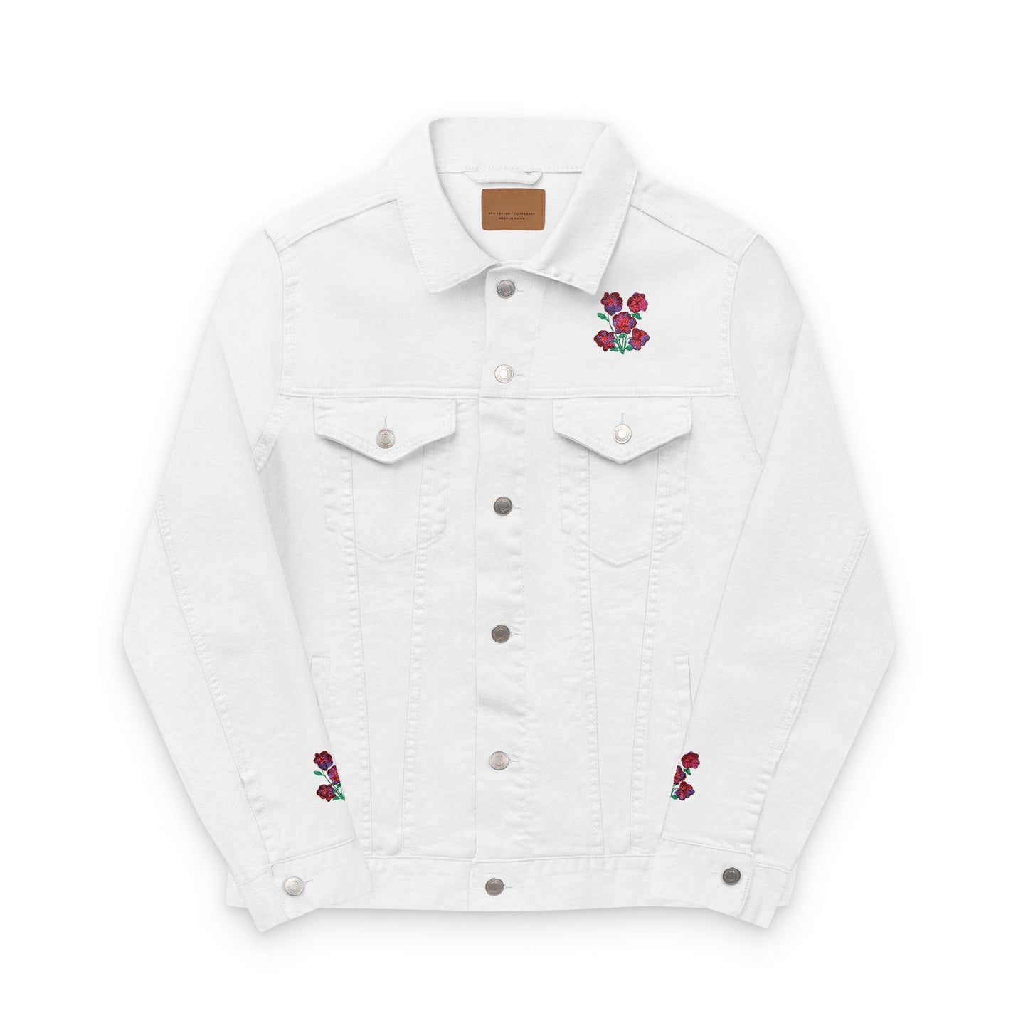 Pansies! Embroidered Denim Jacket