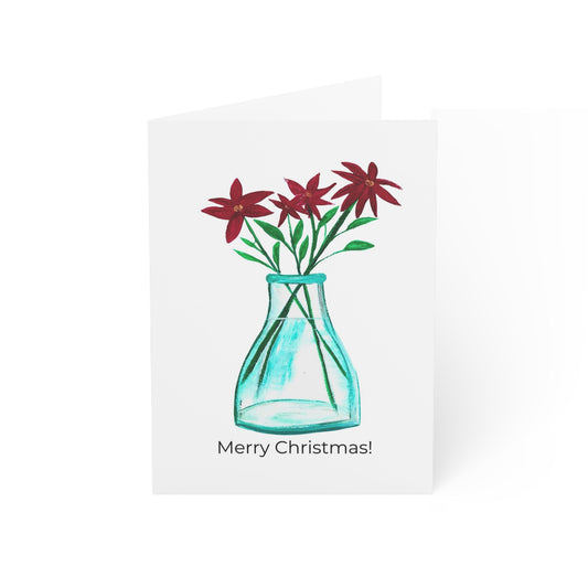 Charming Christmas Greeting Cards | Floral Design | Ideal for Holiday Wishes, Invitations, and Seasonal Greetings